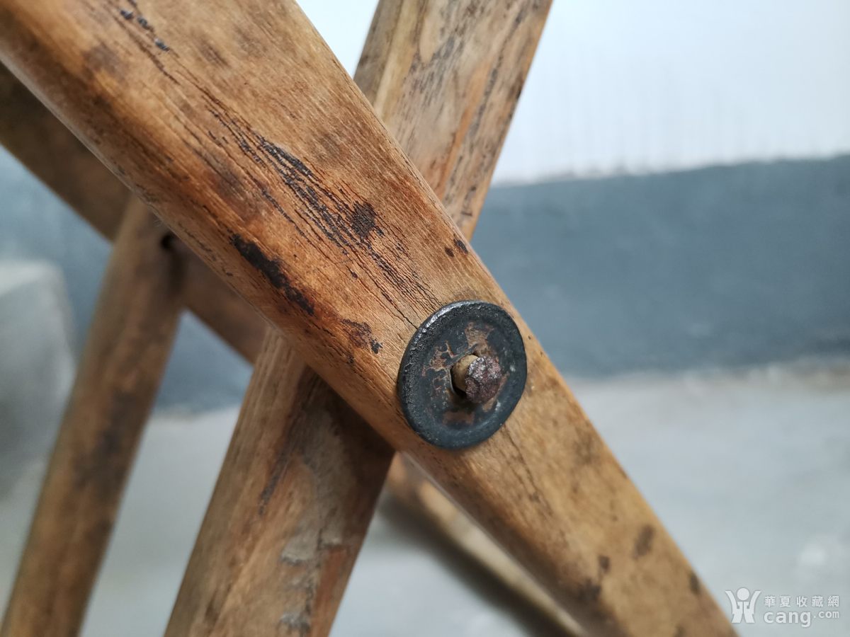 清代老榆木马扎