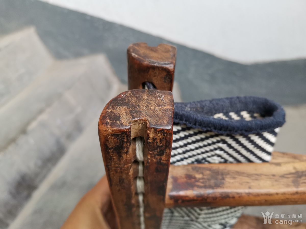 清代老榆木马扎