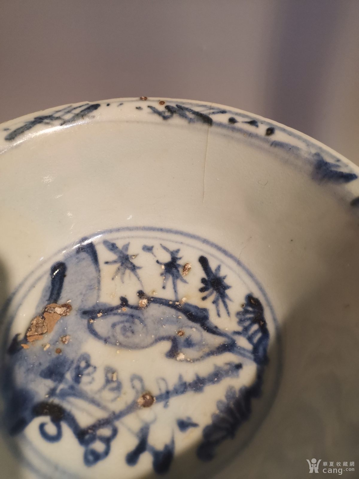 明代空白期 青花松竹梅纹碗