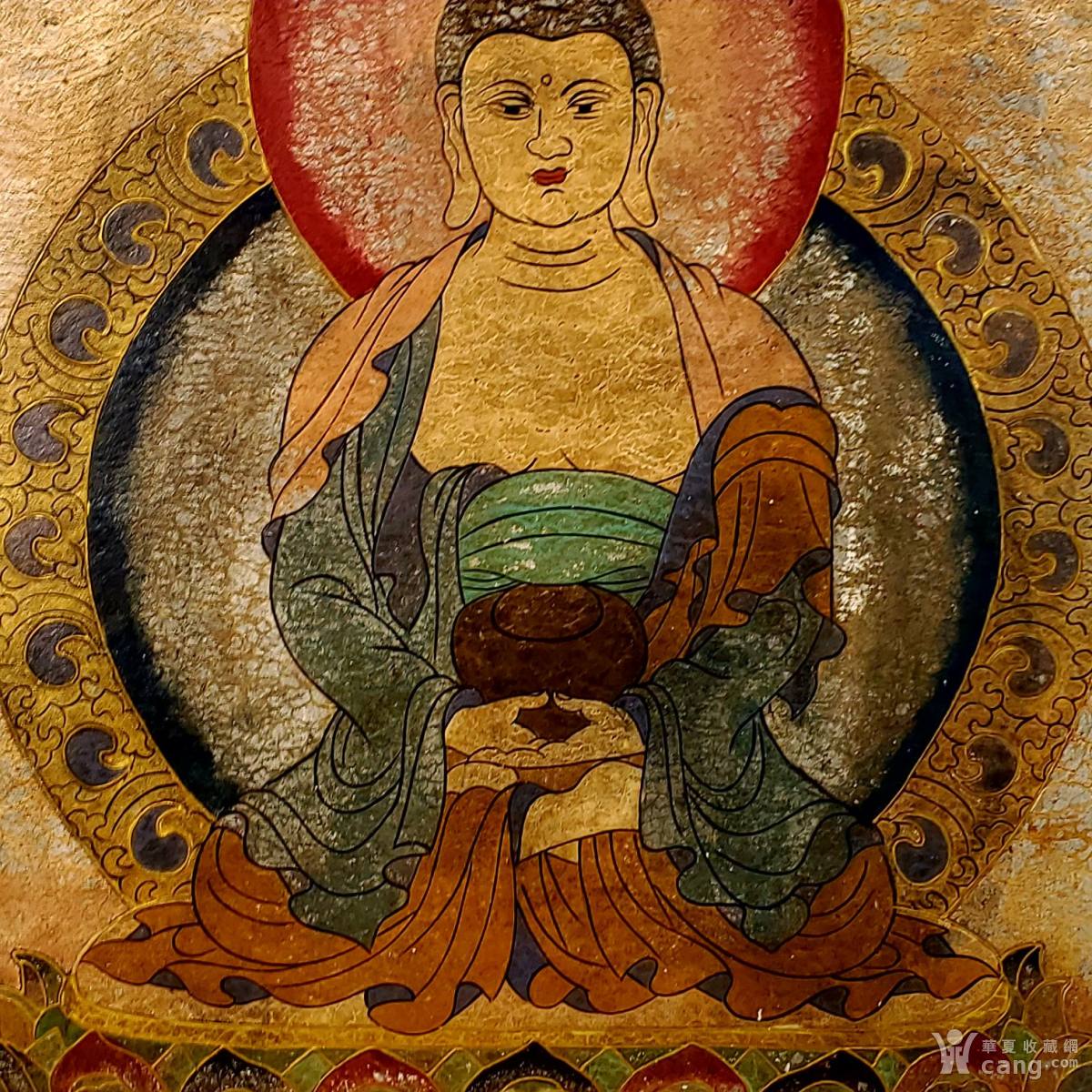 壁画沥粉贴金静思坐佛