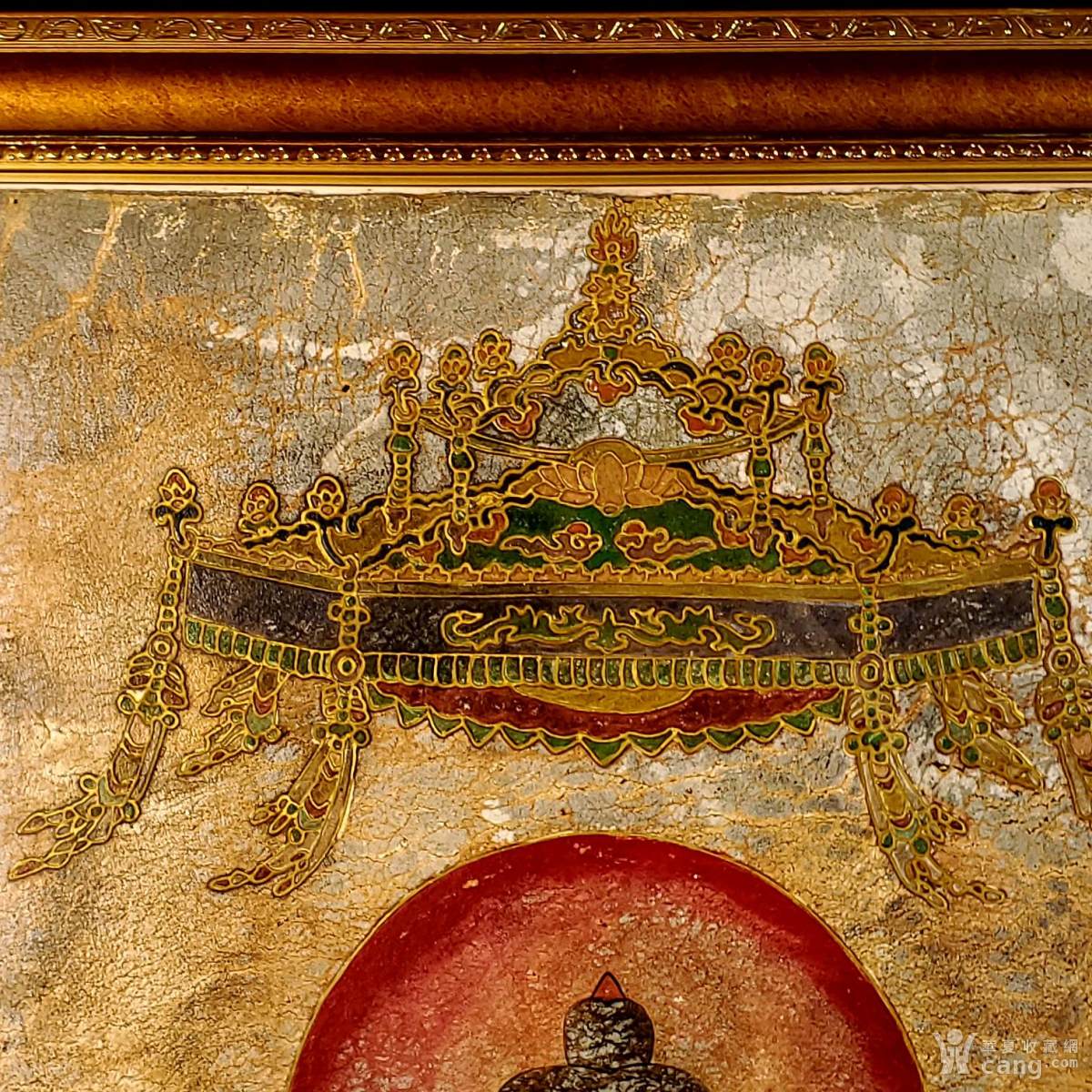 壁画沥粉贴金静思坐佛