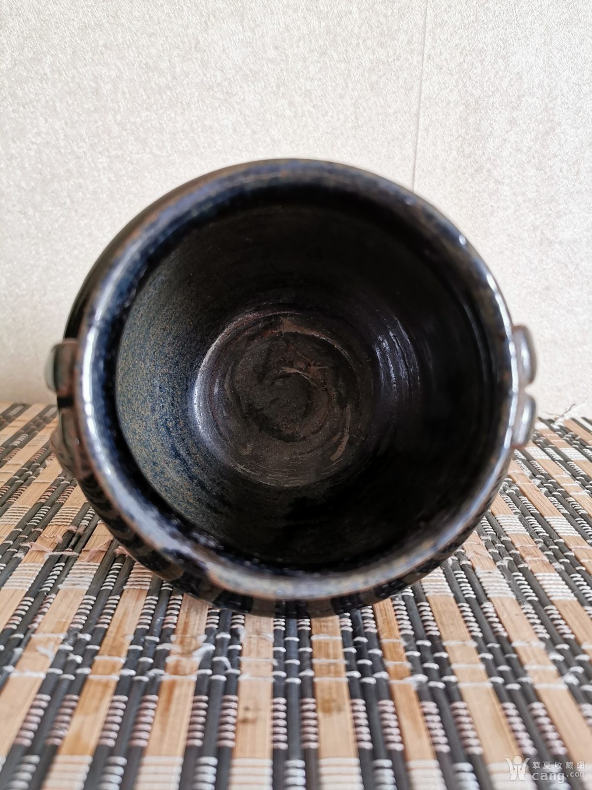 元明.黑釉四系罐