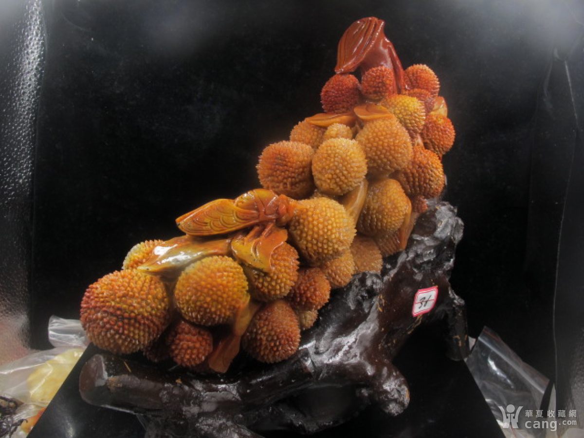 镇店精品!大吉大利!精美寿山石荔枝大摆件 适合客厅 办公室 玄关家居