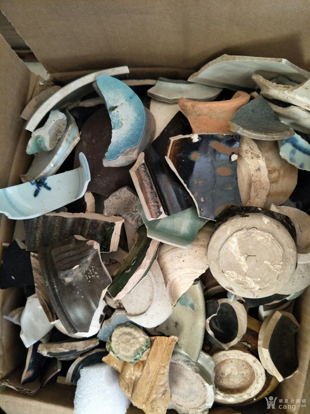 古瓷片十吨临清运河古玩店万枚瓷片标本馆_地摊交易_华夏收藏网