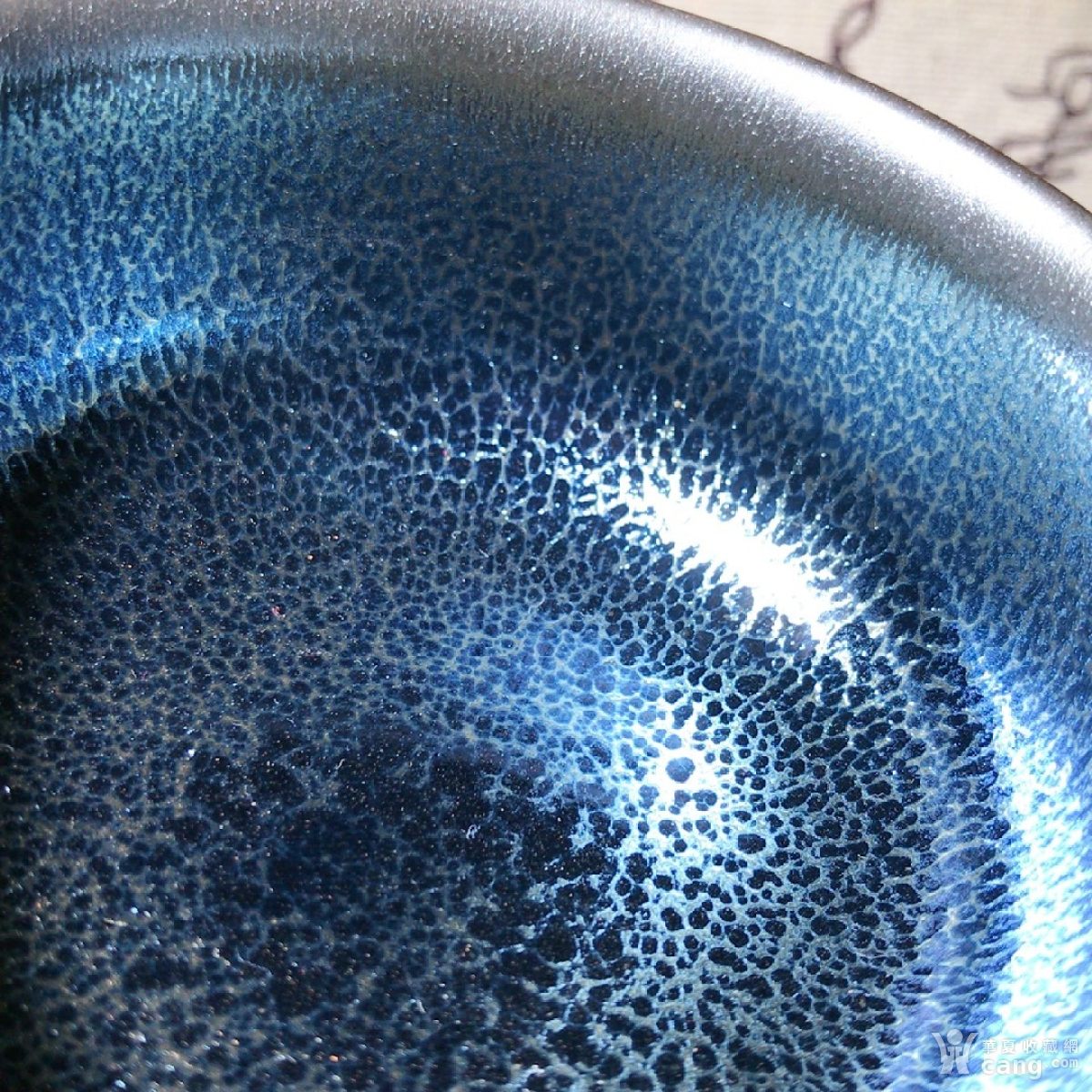 祥麟建盏,周祥麟器型:禅定纹理:蓝麒麟