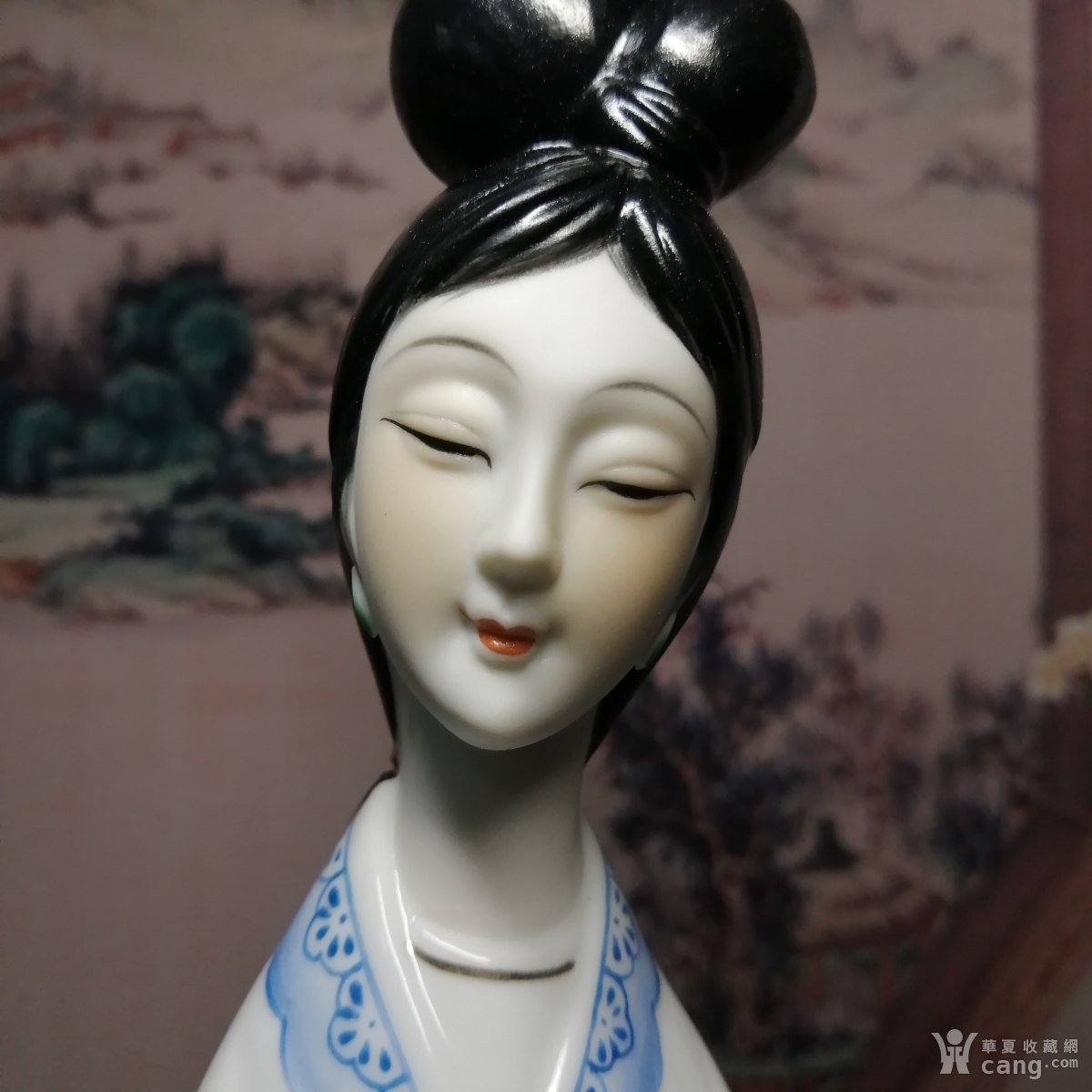 月色朦胧/才女李清照老枫溪八十年代美术瓷塑摆件