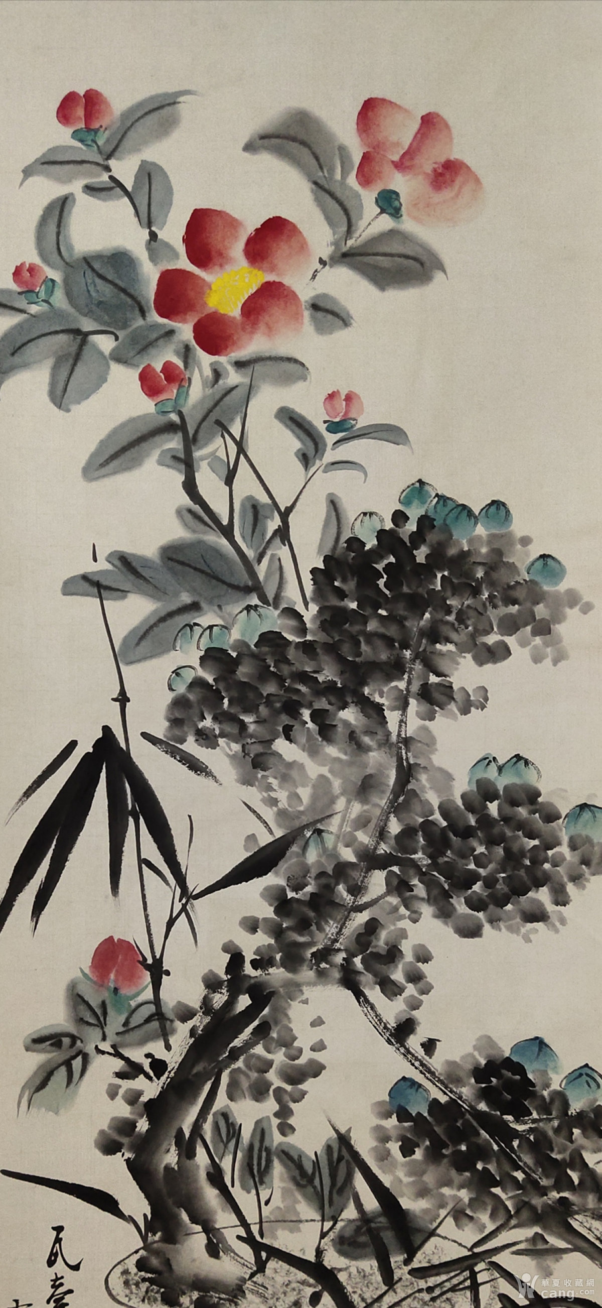 中国现代著名小写意花鸟画家 北京画院院长【王雪涛】花卉四条屏