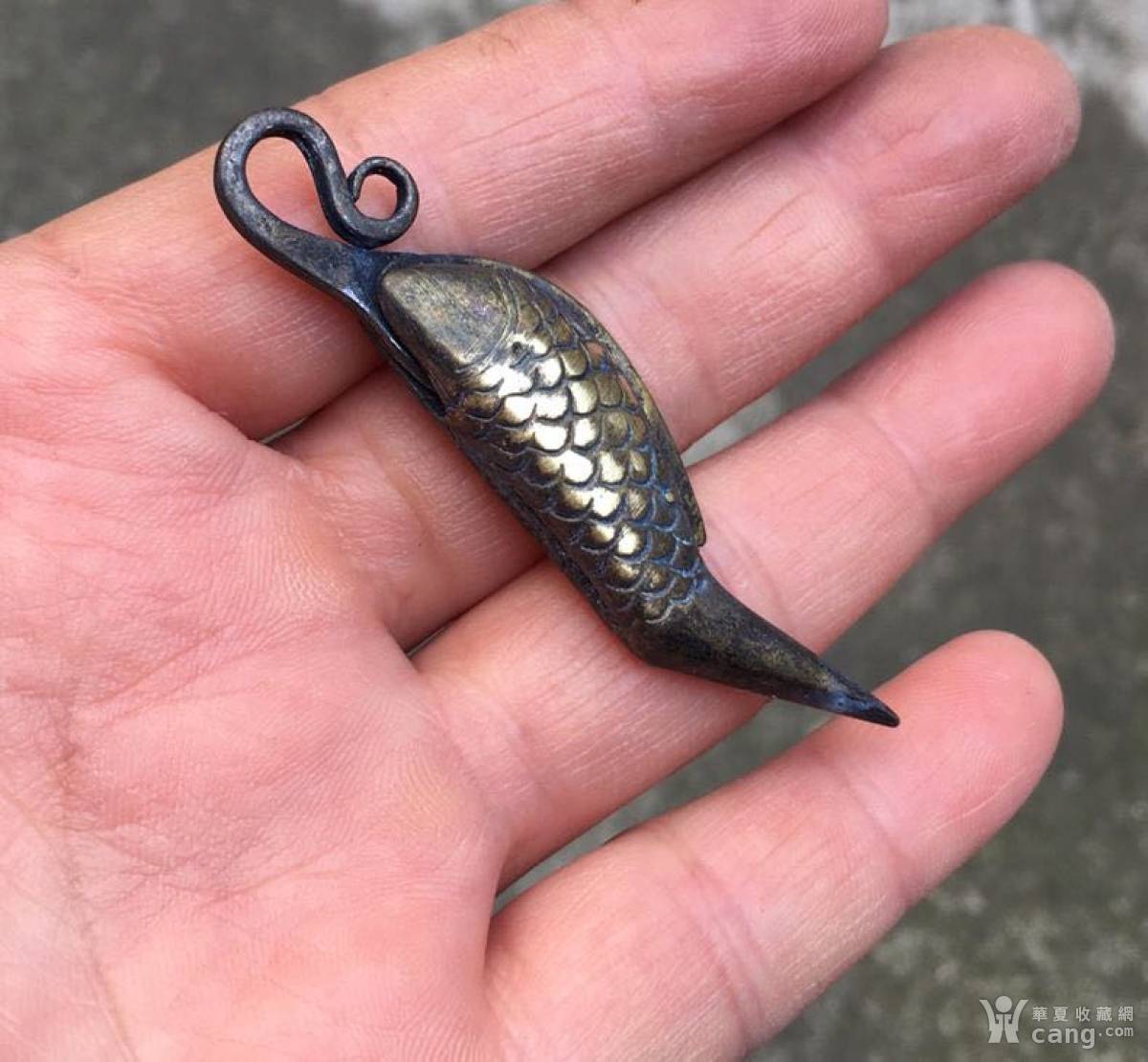 老铜质小鱼刀,挂件古玩收藏铜器裁纸刀
