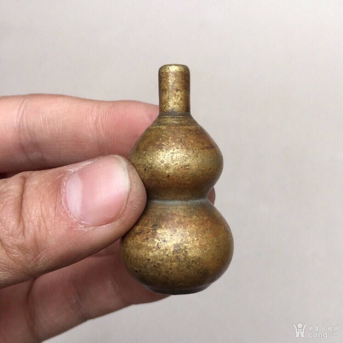 清代厚重实心铜葫芦,民国明代老铜器