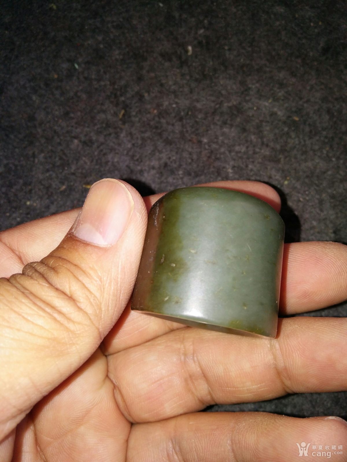 玉器 明清 老青玉扳指识货的拿