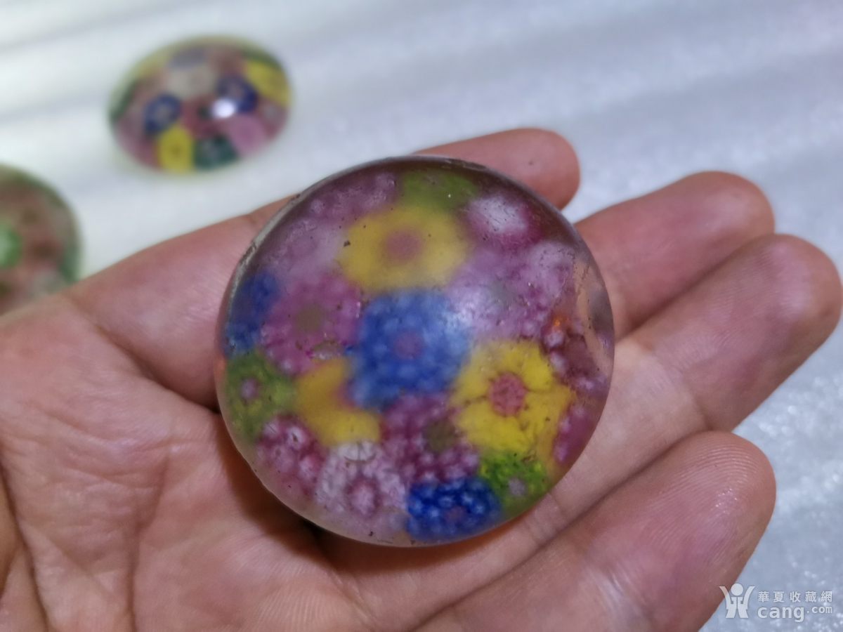 清末老琉璃镇纸 老纸镇 老书压