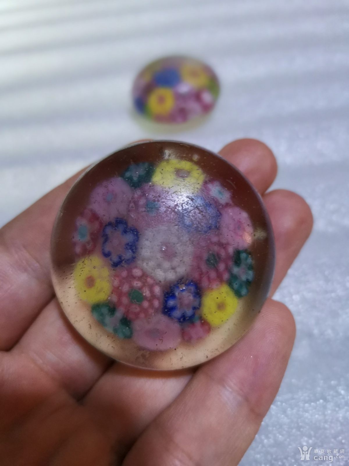 清末老琉璃镇纸 老纸镇 老书压