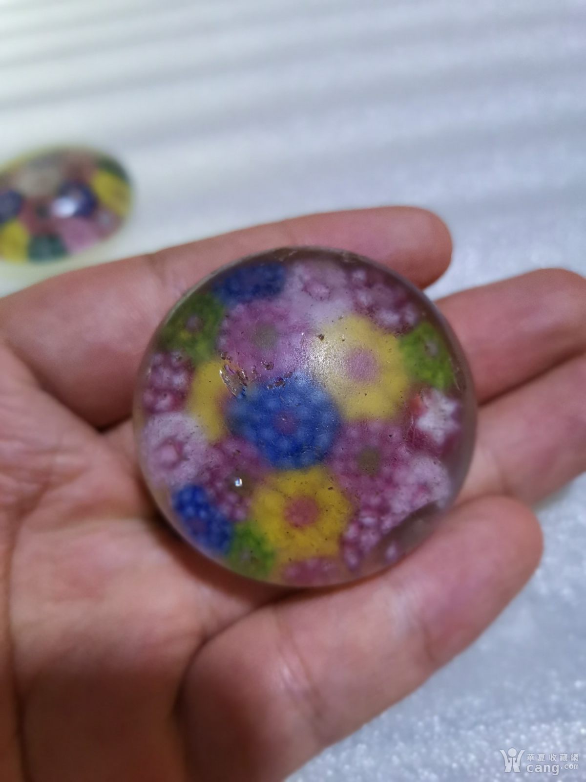 清末老琉璃镇纸 老纸镇 老书压