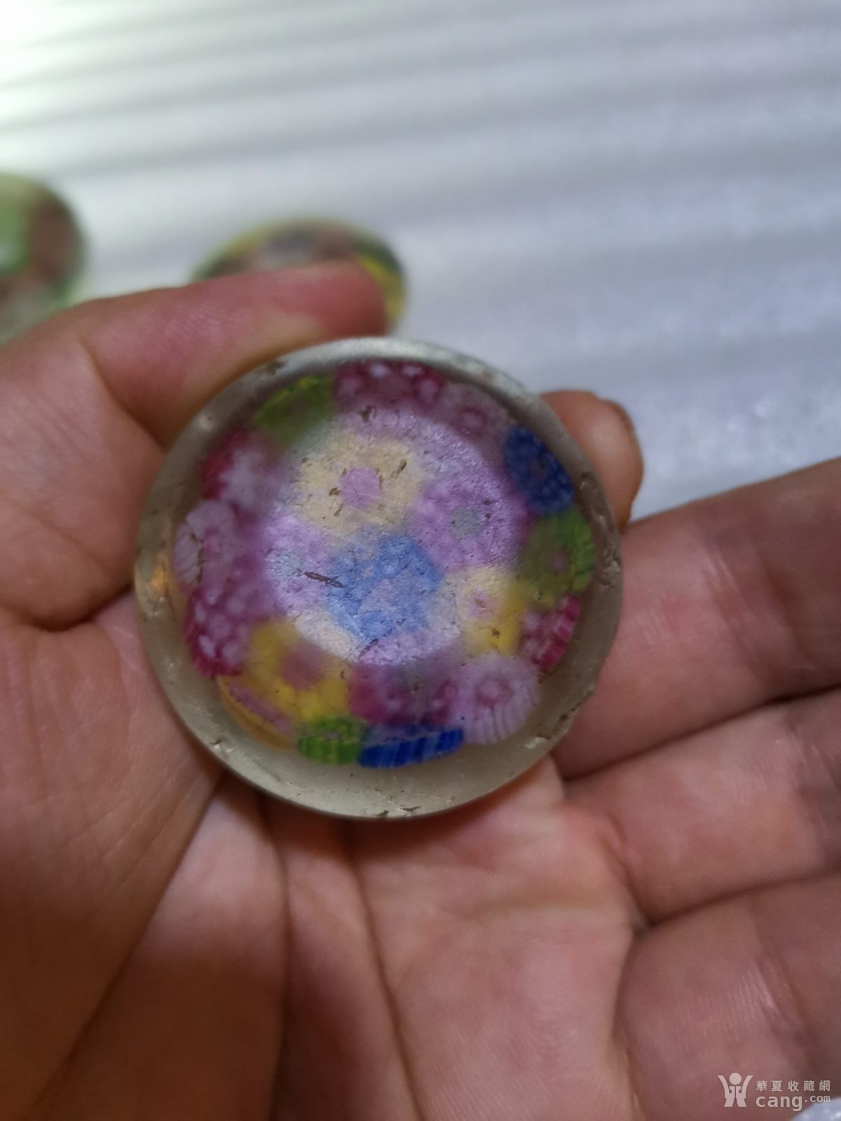 清末老琉璃镇纸 老纸镇 老书压