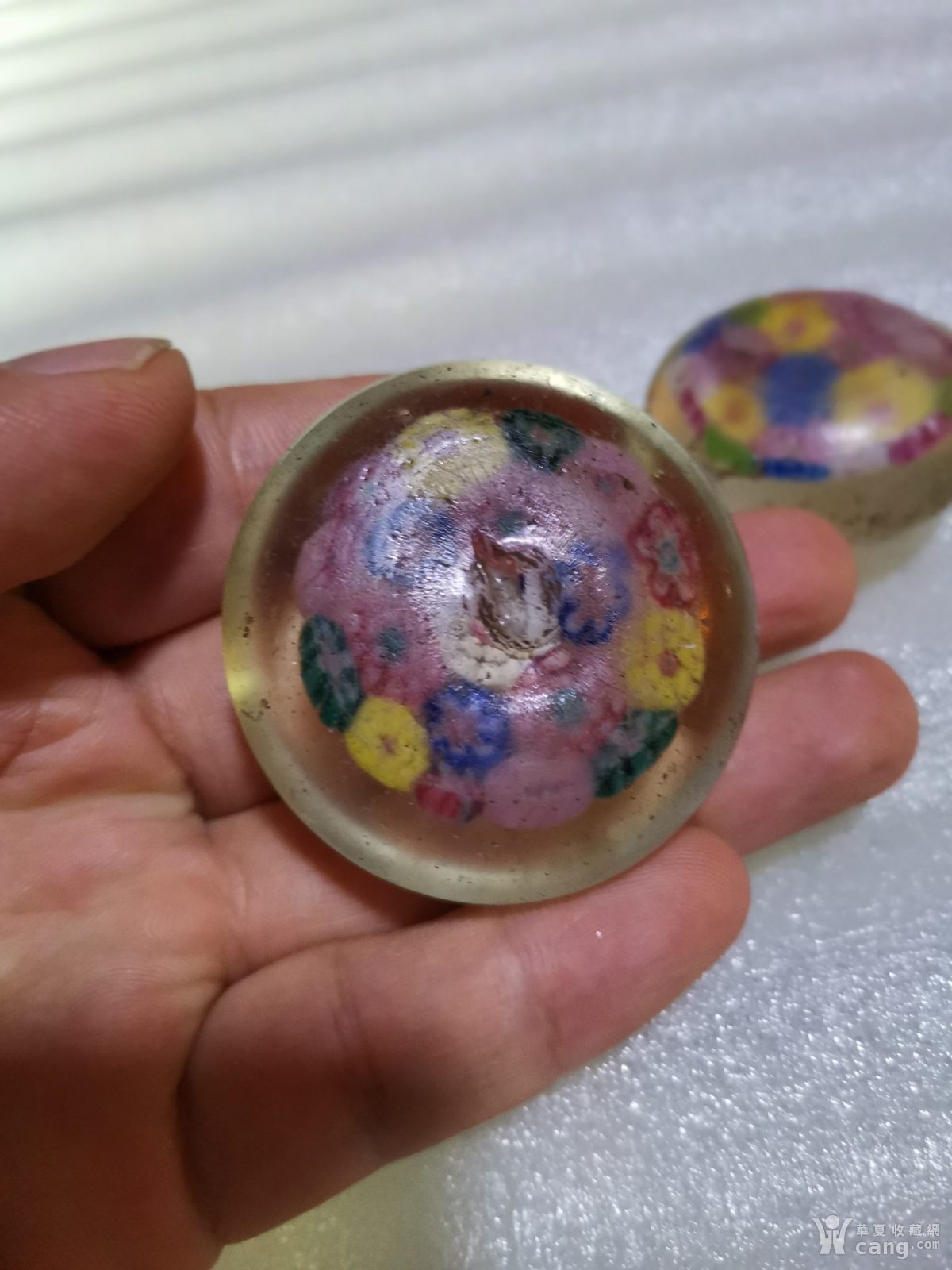 清末老琉璃镇纸 老纸镇 老书压