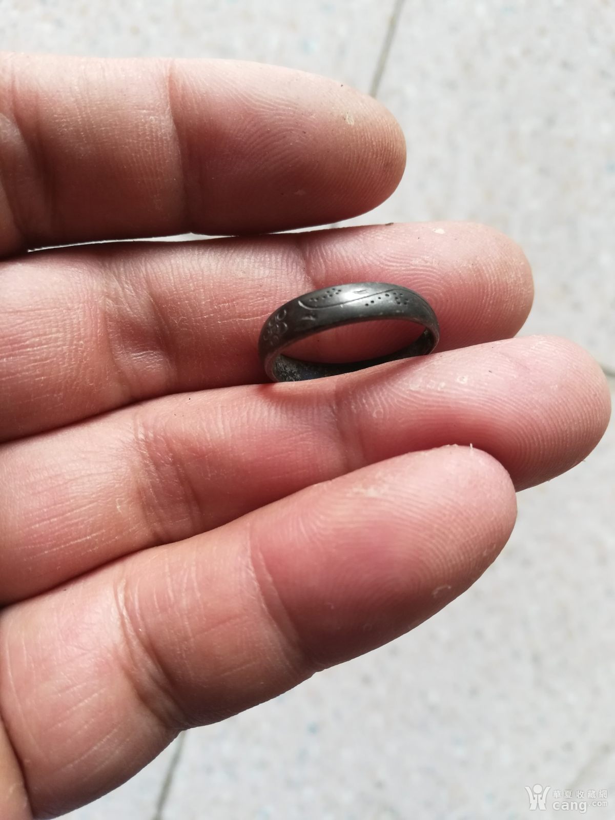 清代老银戒指一对