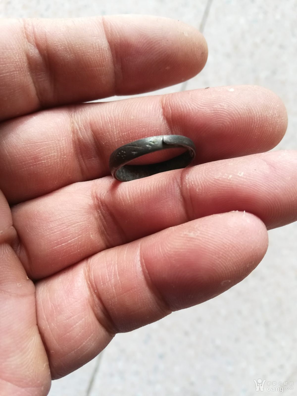 清代老银戒指一对