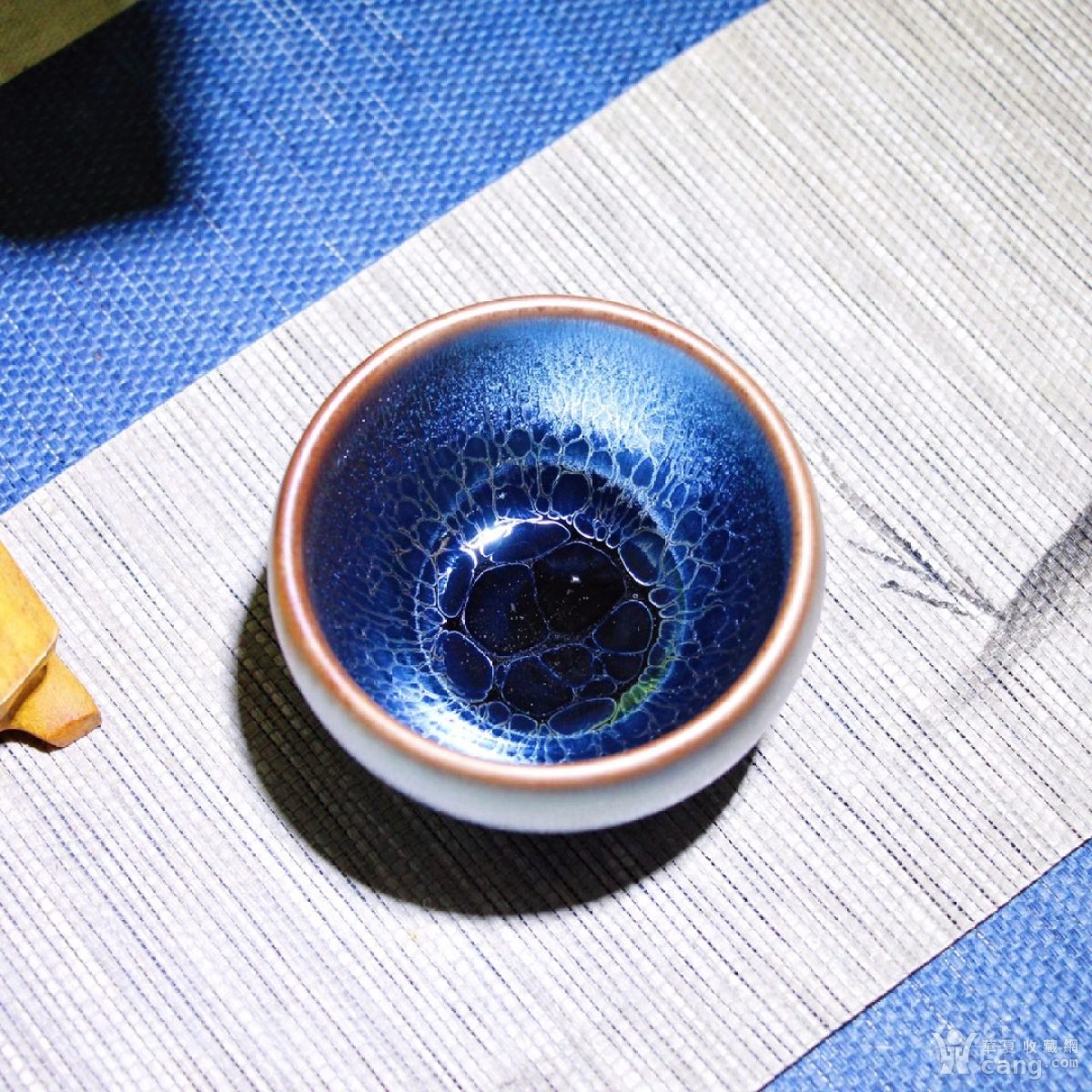 全包釉蓝龙鳞禅定盏 [作者]水吉名师潘启荣凤凰建盏工作室