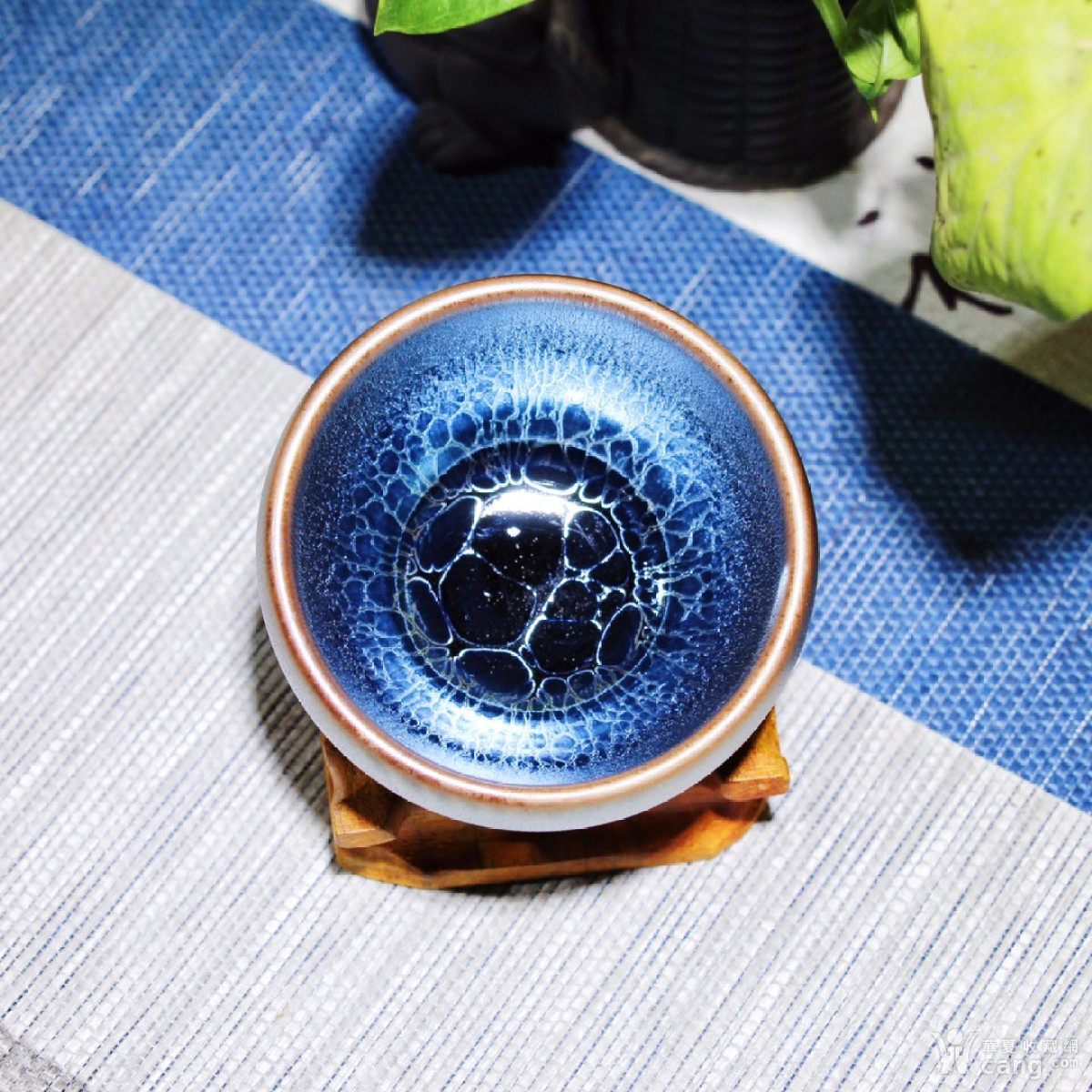 全包釉蓝龙鳞禅定盏 [作者]水吉名师潘启荣凤凰建盏工作室