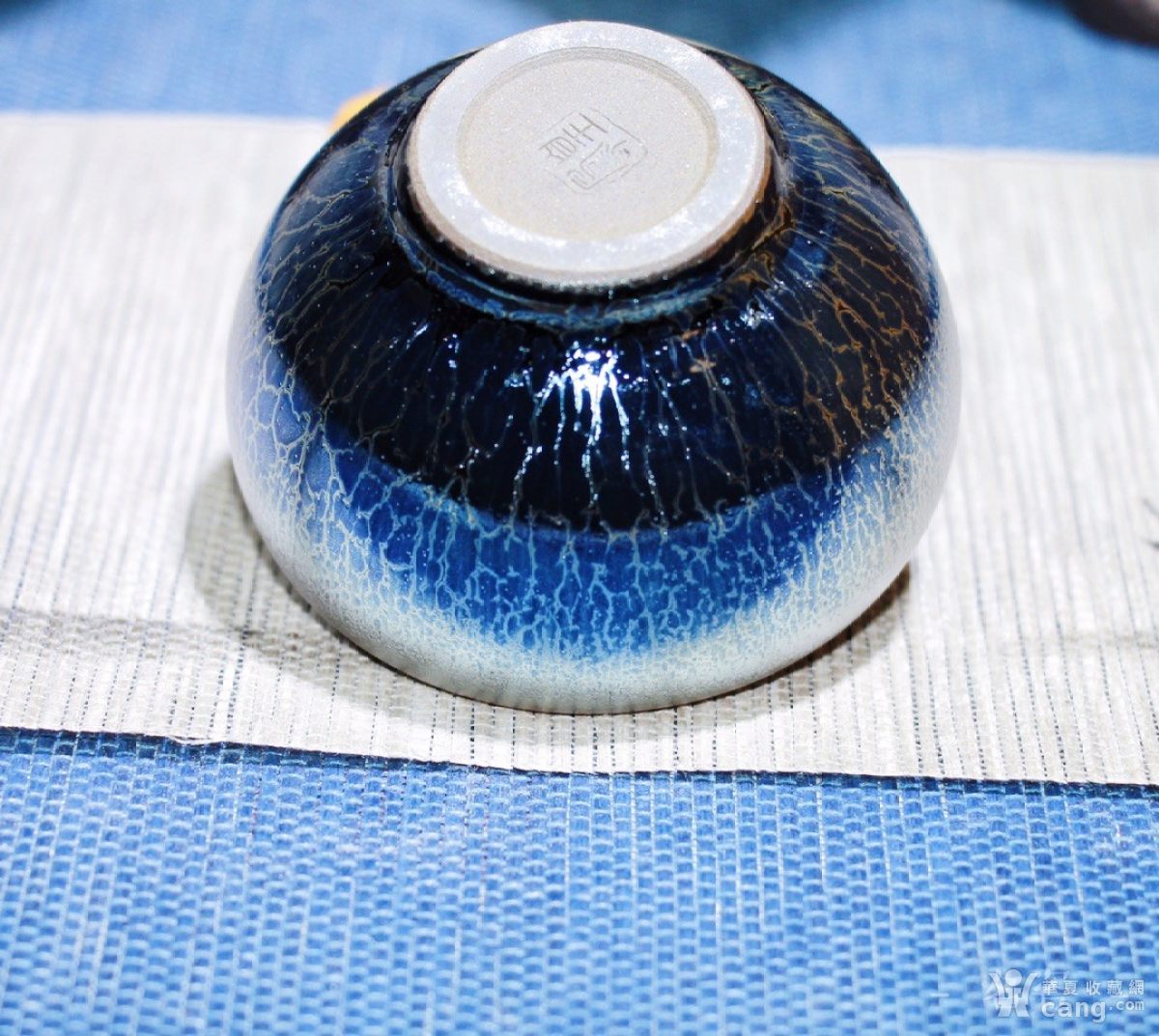 全包釉蓝龙鳞禅定盏 [作者]水吉名师潘启荣凤凰建盏工作室