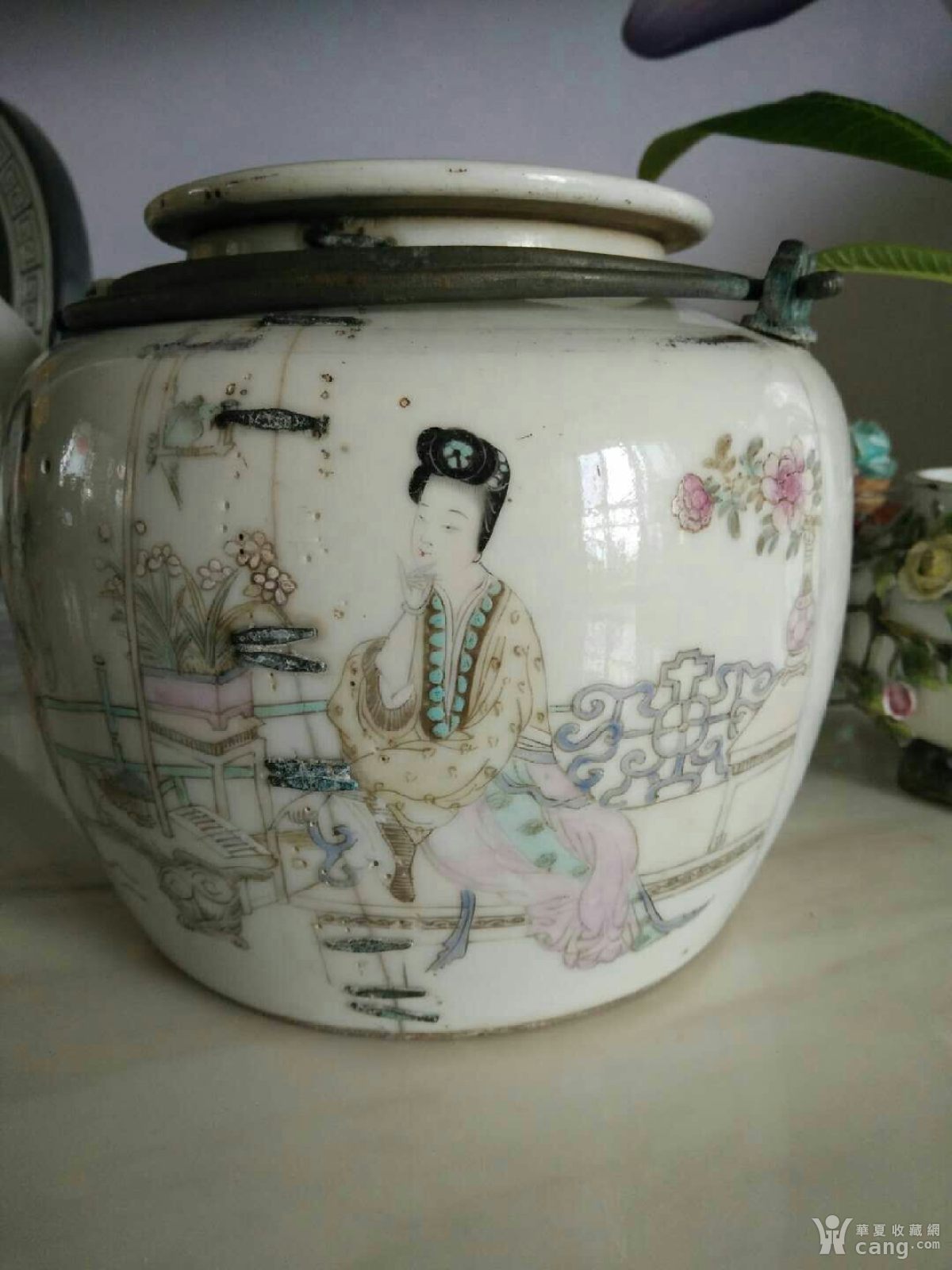 晚清民国女名家唐子桢人物故事提梁壶