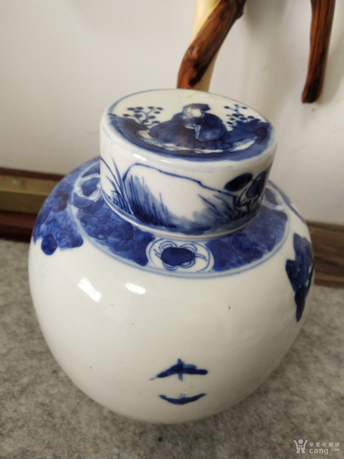 清·光绪青花罐