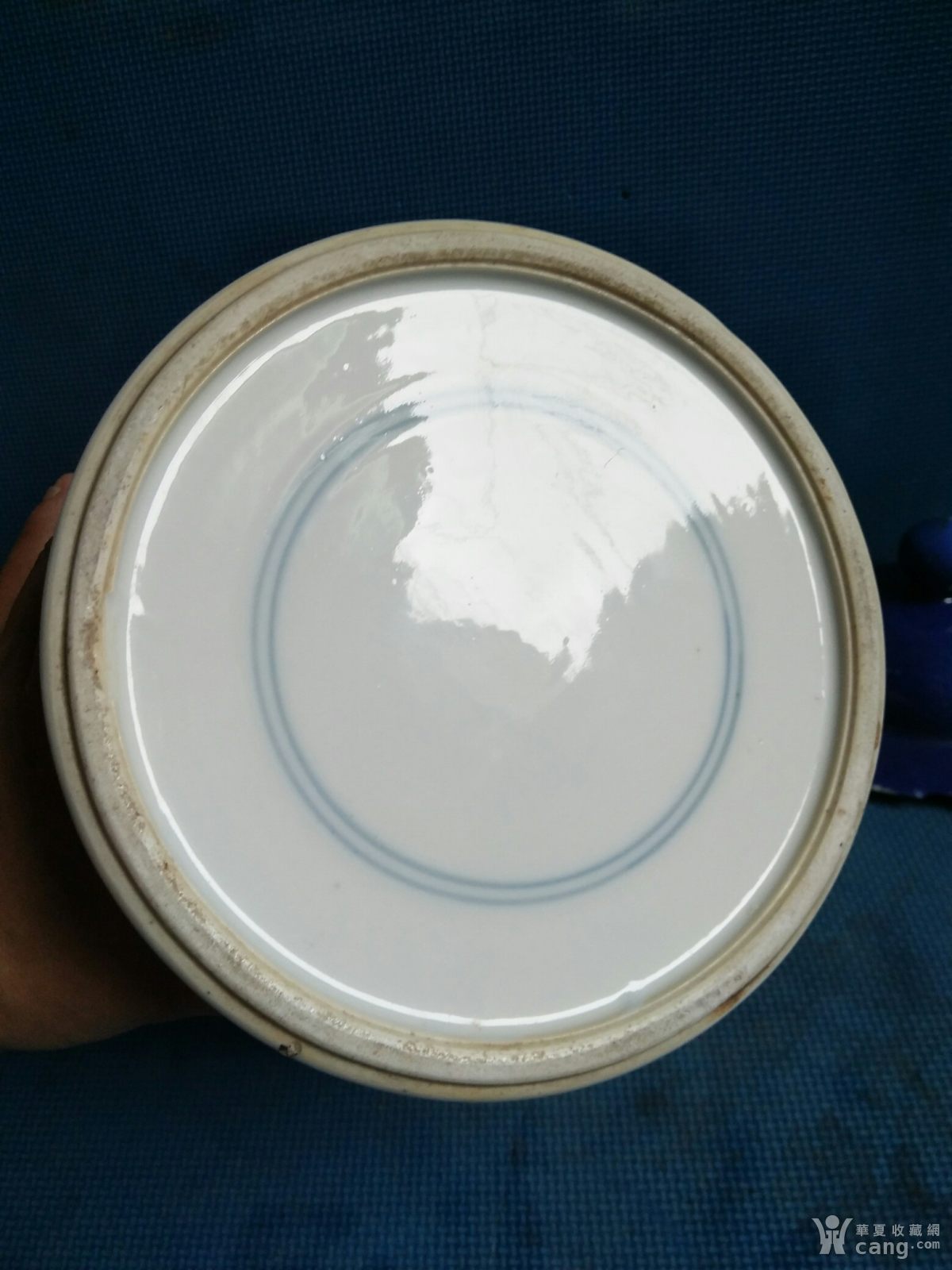 清代洒蓝釉大号将军罐