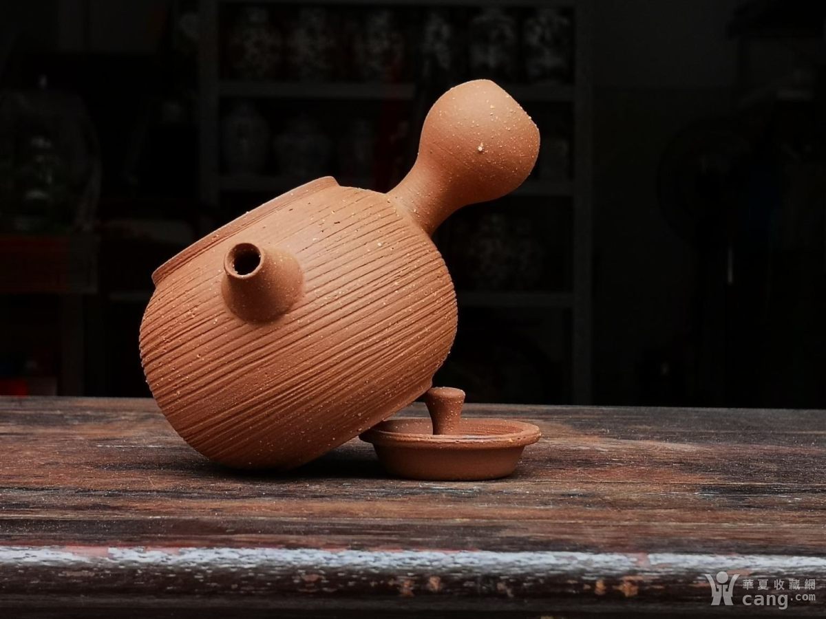 红泥砂铫壶炭炉煮茶壶日式侧把壶烧水壶迷你泡茶壶粗陶煮茶器