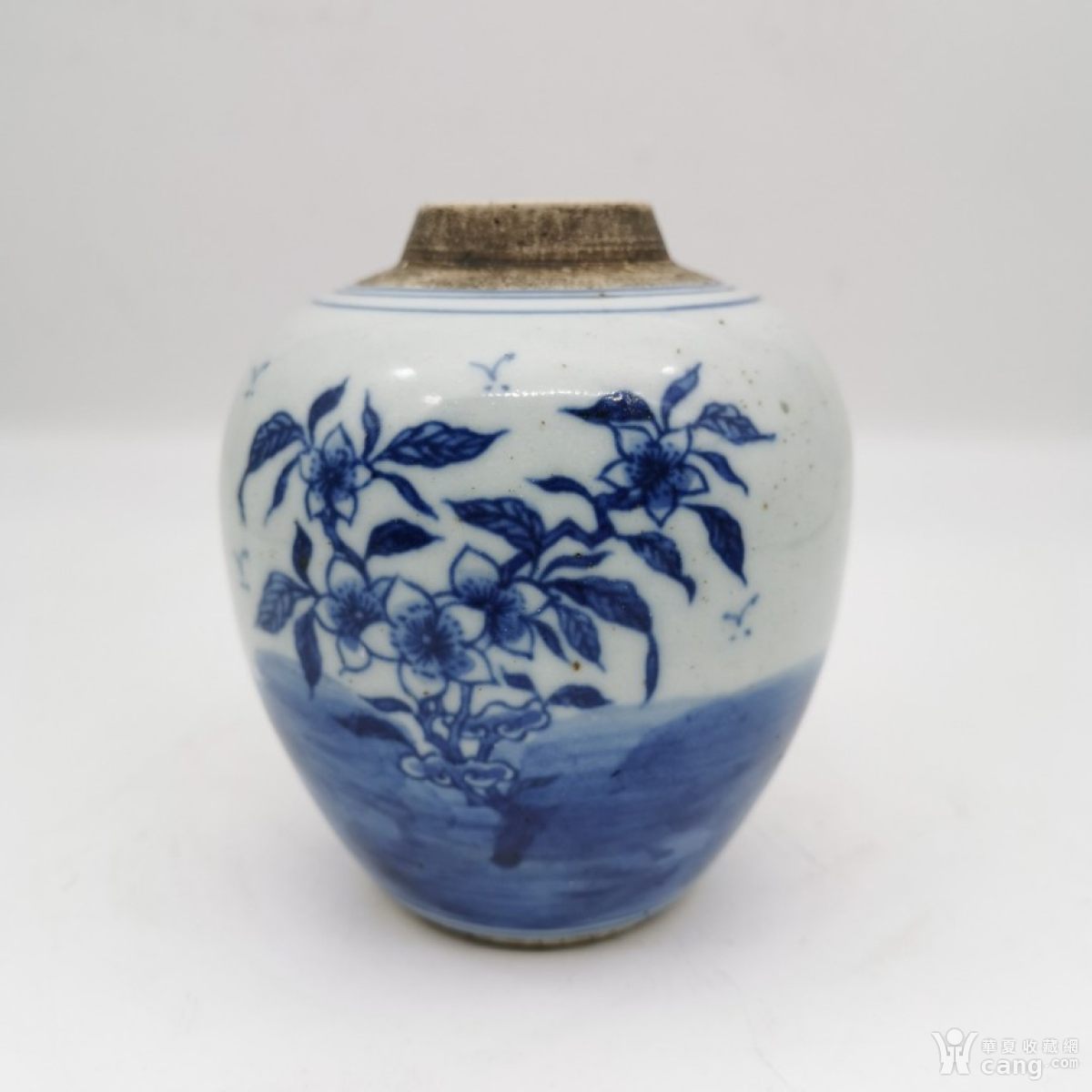 仿古工艺品 瓷器 青花罐民国青花花卉小瓷罐 【简介】高约11厘米 全品