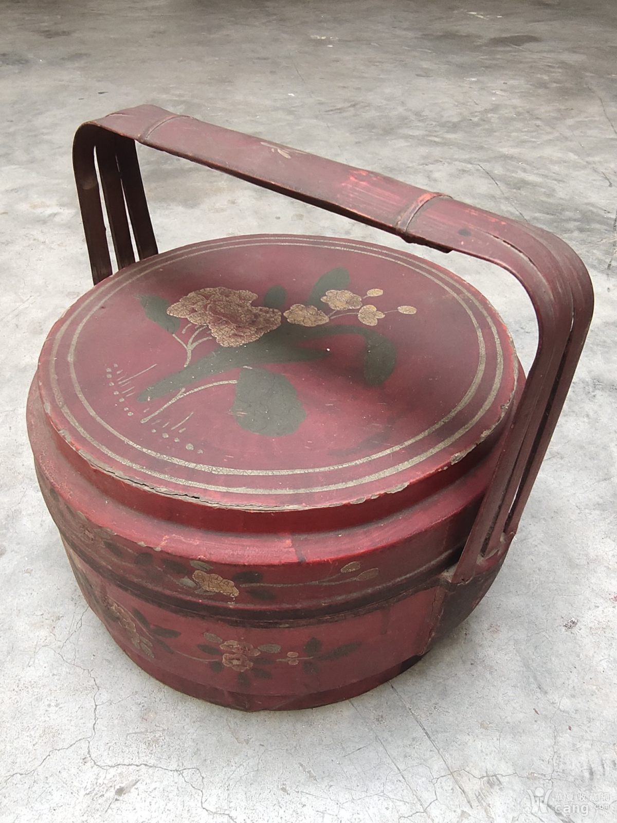 清晚民国漆竹制提篮竹提盒食品盒