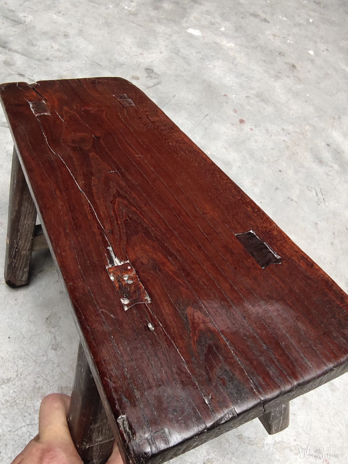 乡下收到的南通本地老柞榛桑凳自然包浆