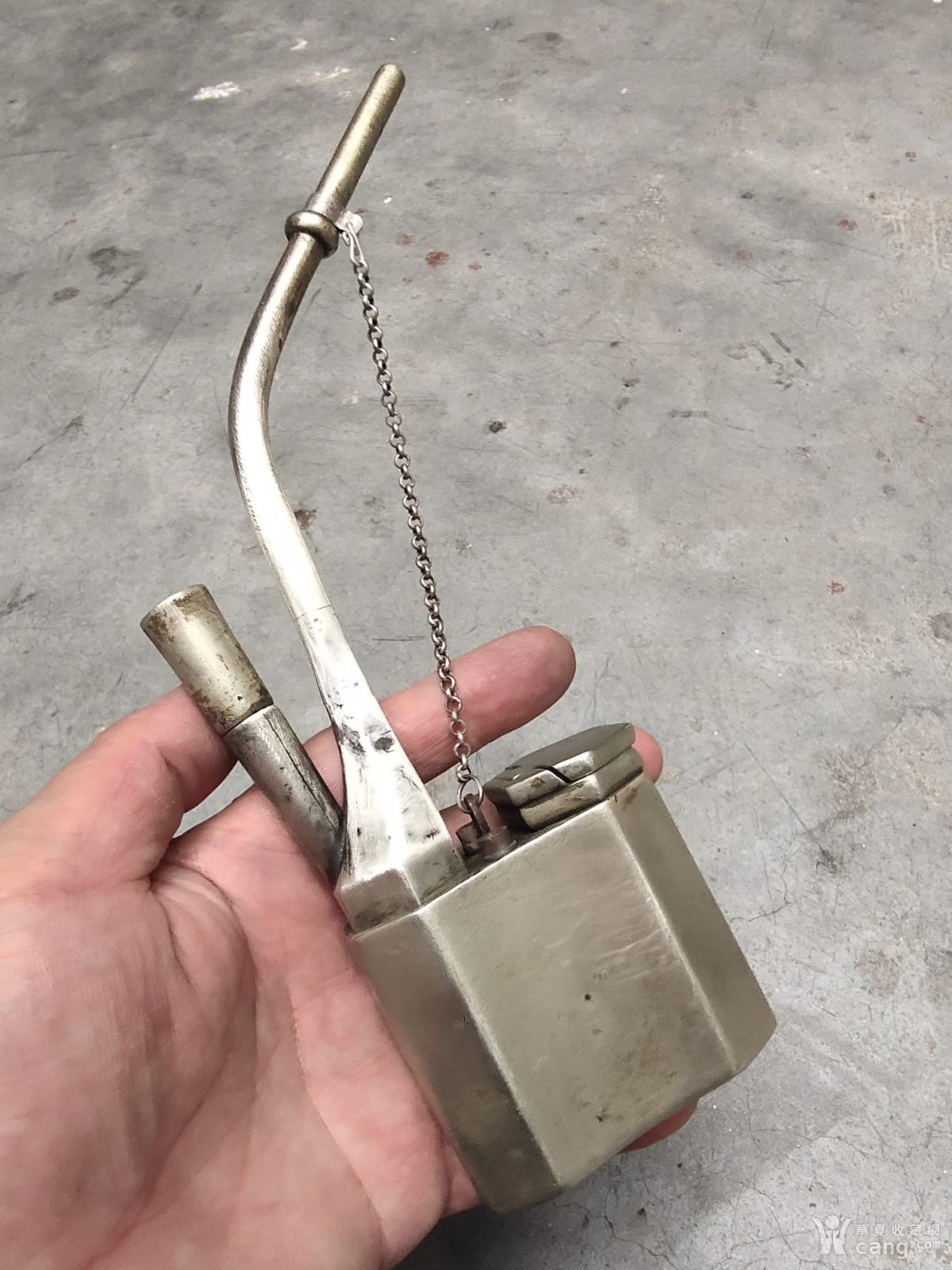 苏省赛银印记白铜水烟袋