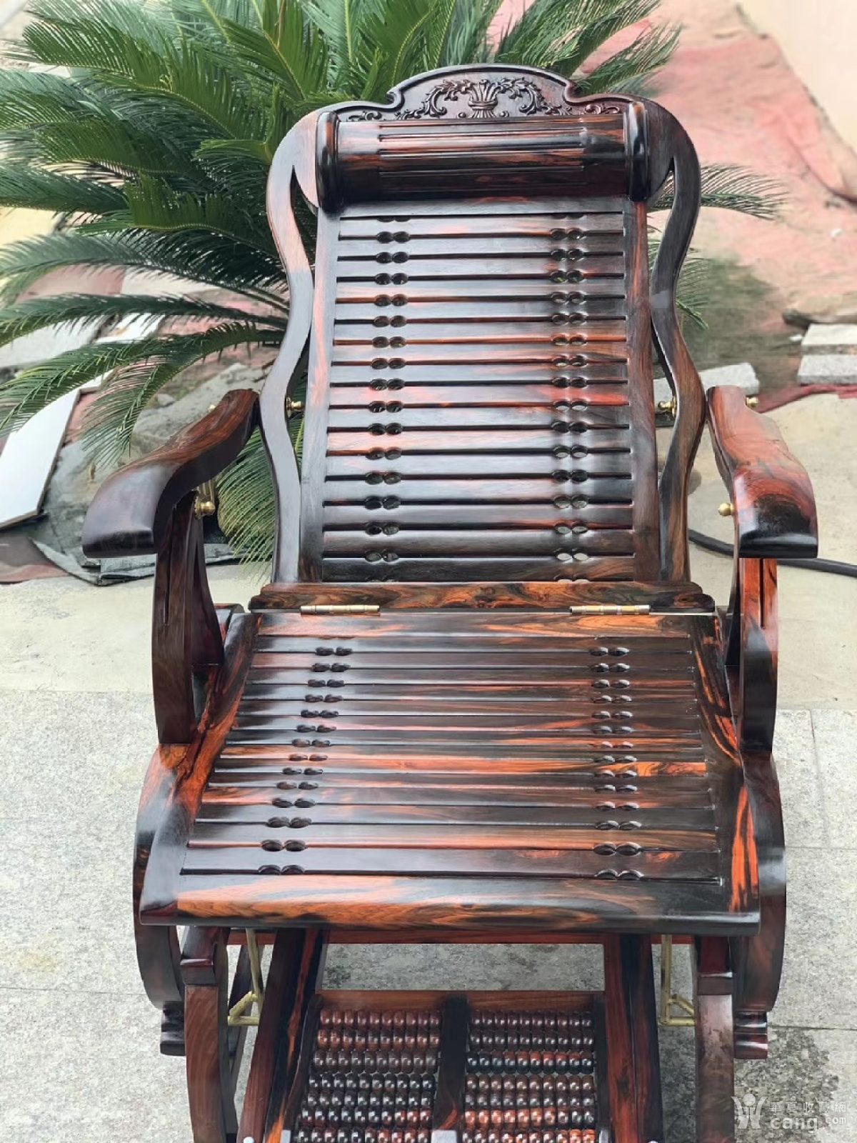 老挝大红酸枝老料摇椅