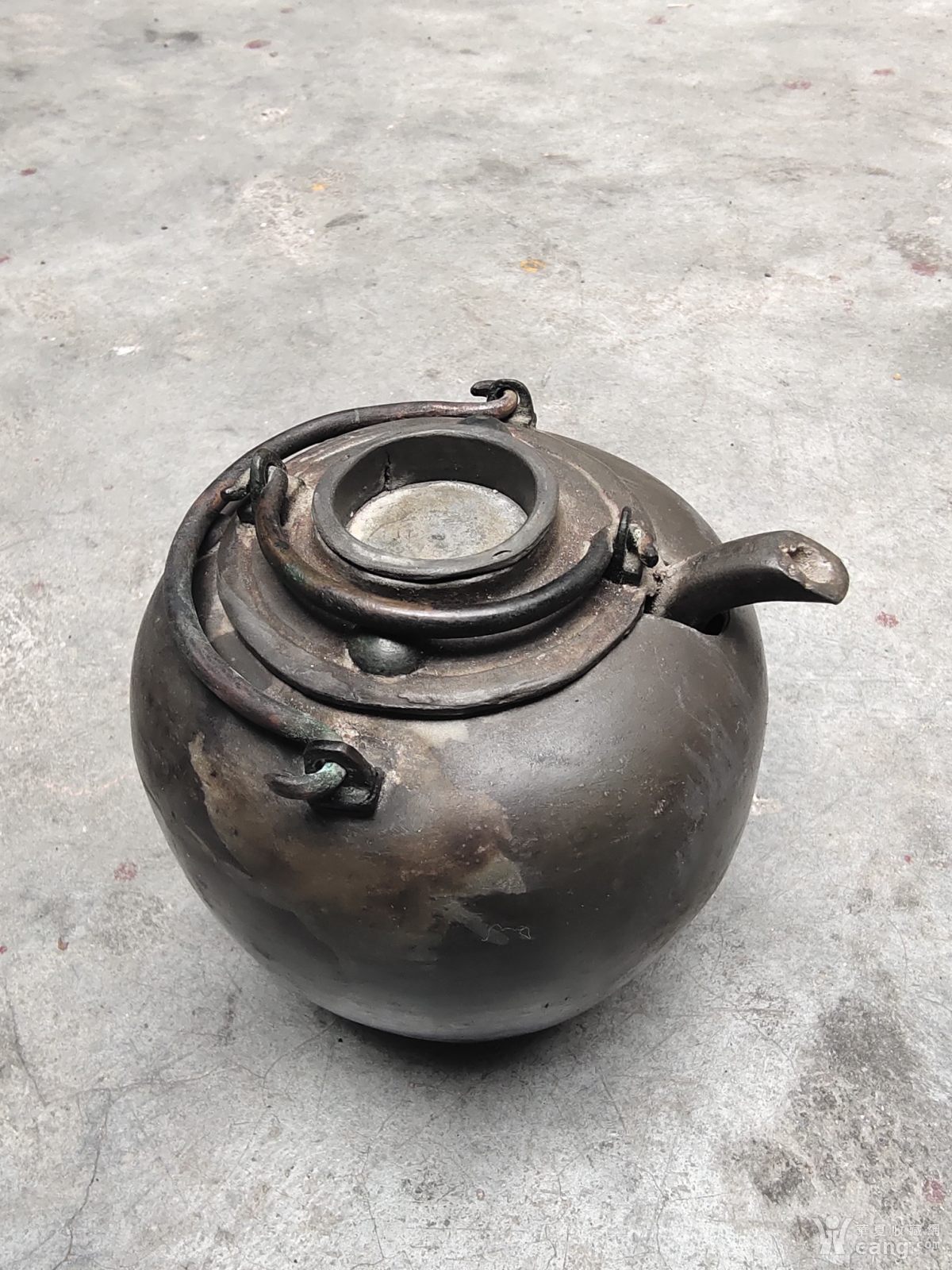 苏工足锡点铜锡温酒壶锡壶