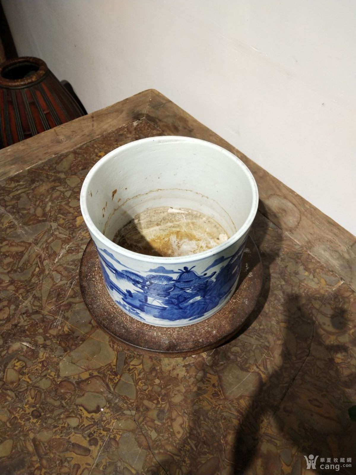 清末民国青花大笔海一个