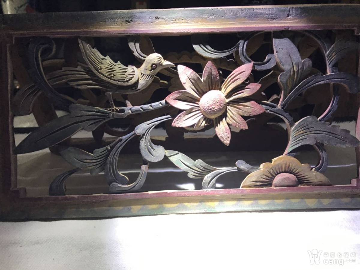 民国镂空木雕花板(木雕花板)