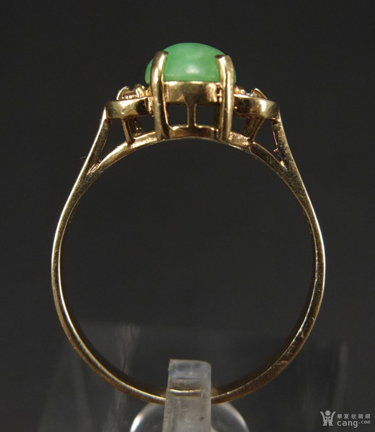 美国回流14k金镶嵌 天然a绿翡翠