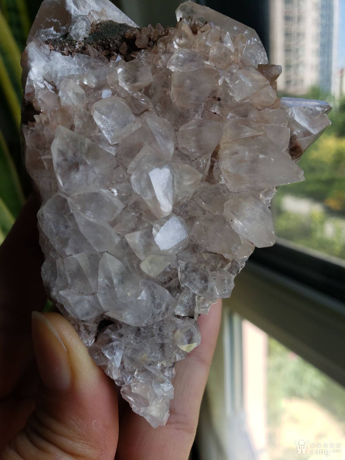 两种颜色两个晶型的方解石矿晶矿标摆件观赏石奇石原石