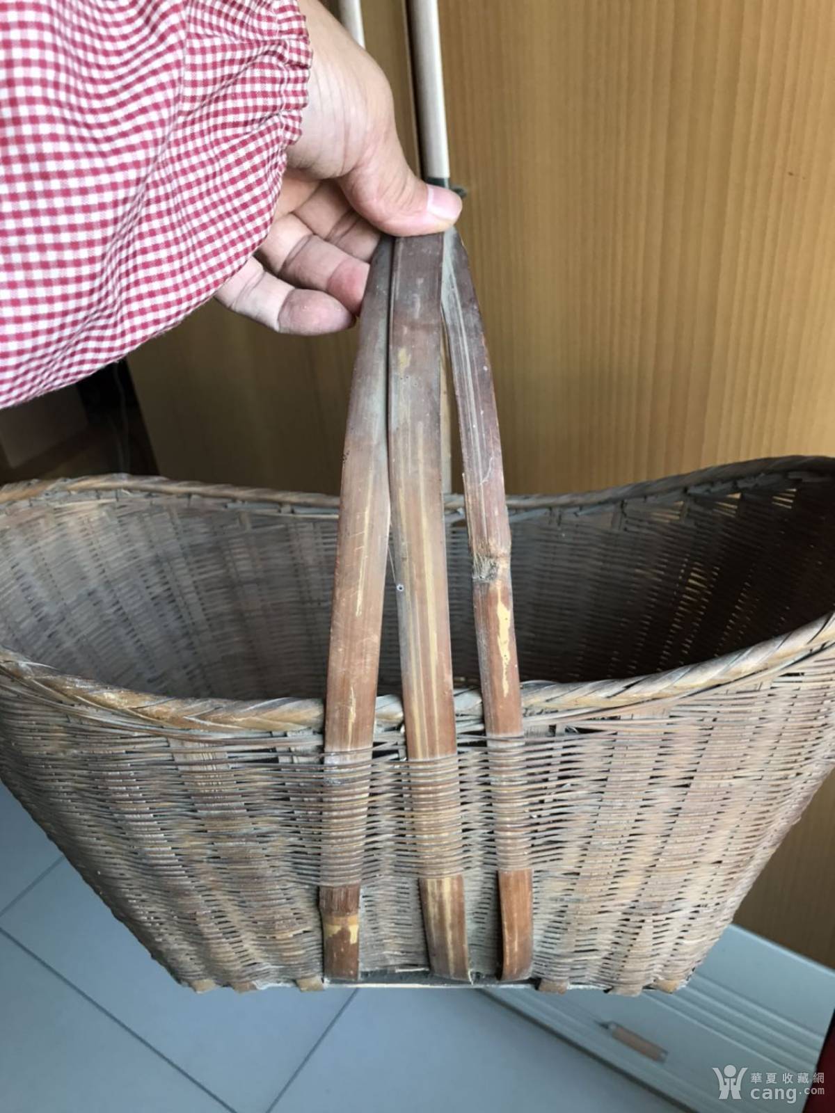 杂项 竹器 完整的老竹篮