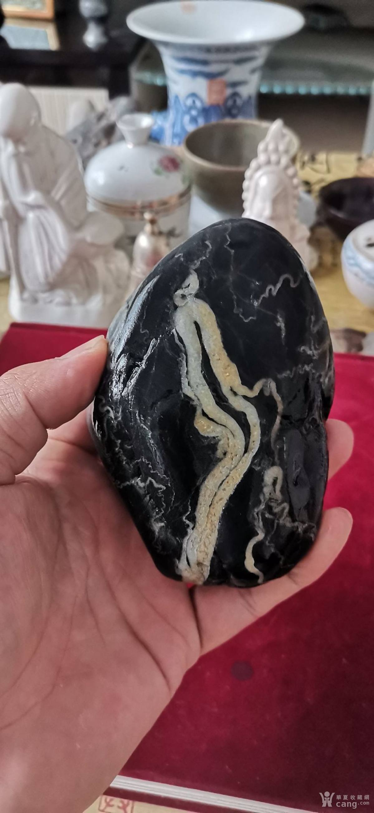 天然汉江奇石人参美女