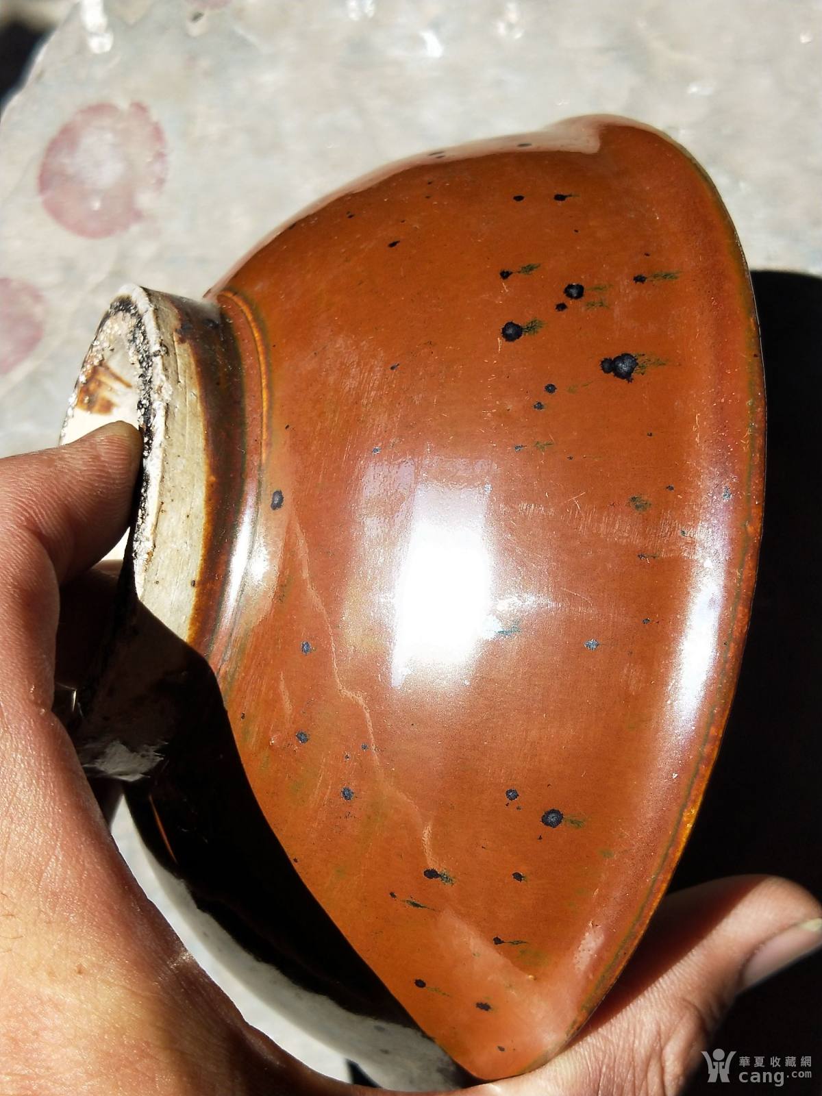 明清紫金釉茶盏