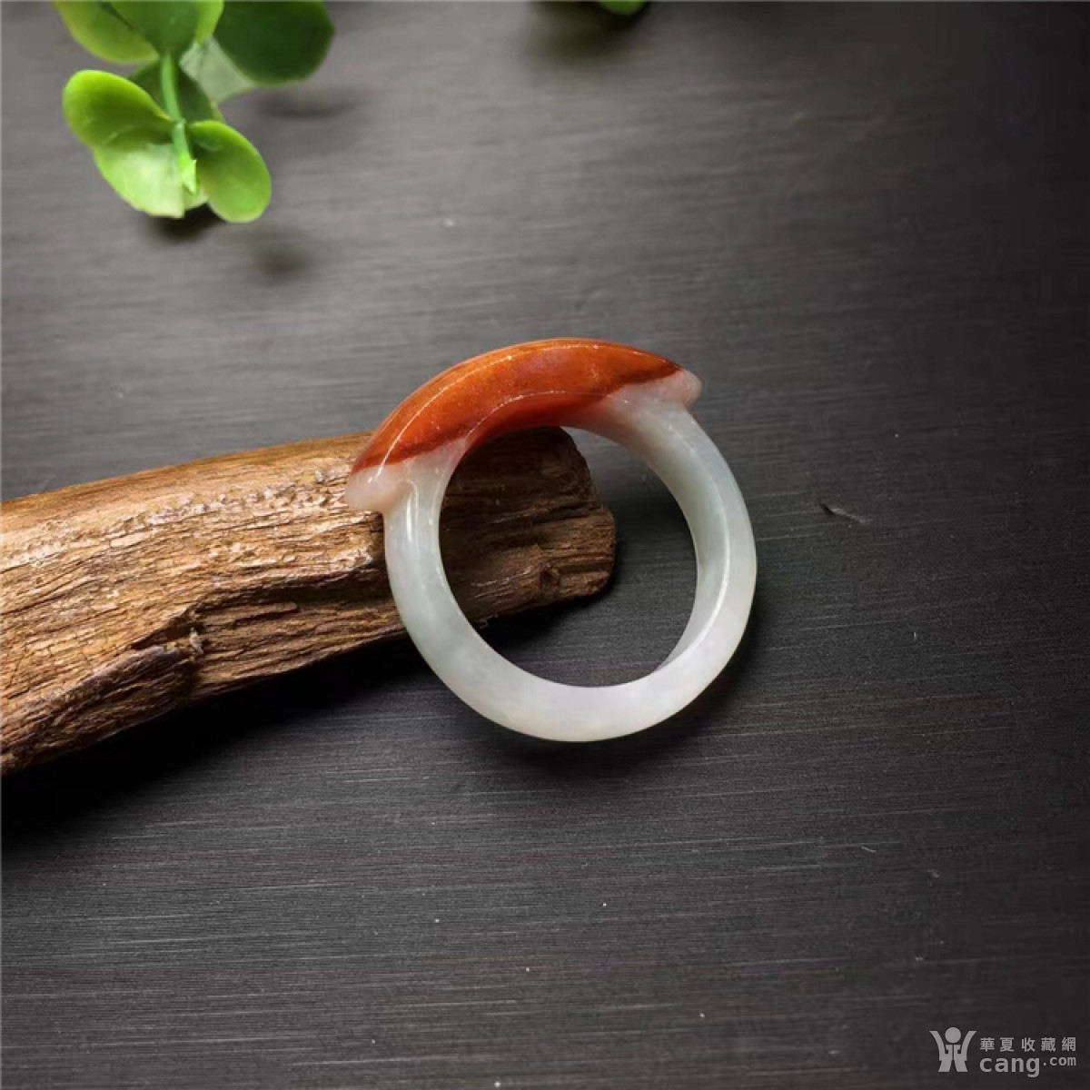 翡翠 戒指成品 s523创汇期糯冰种天然飘红翡翡翠马鞍戒 底子细腻,色阳