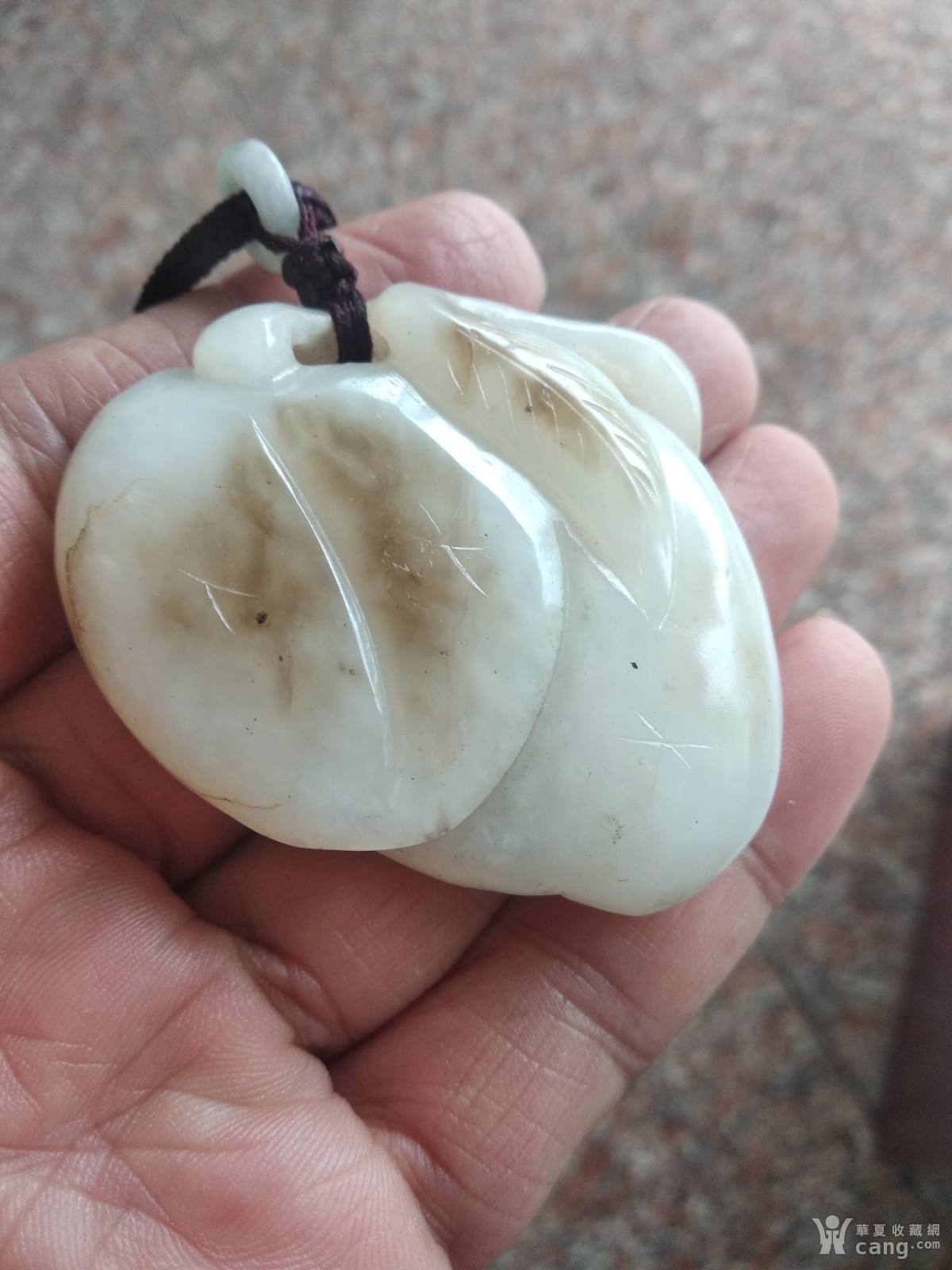 一级白和田玉寿桃,保真包老!