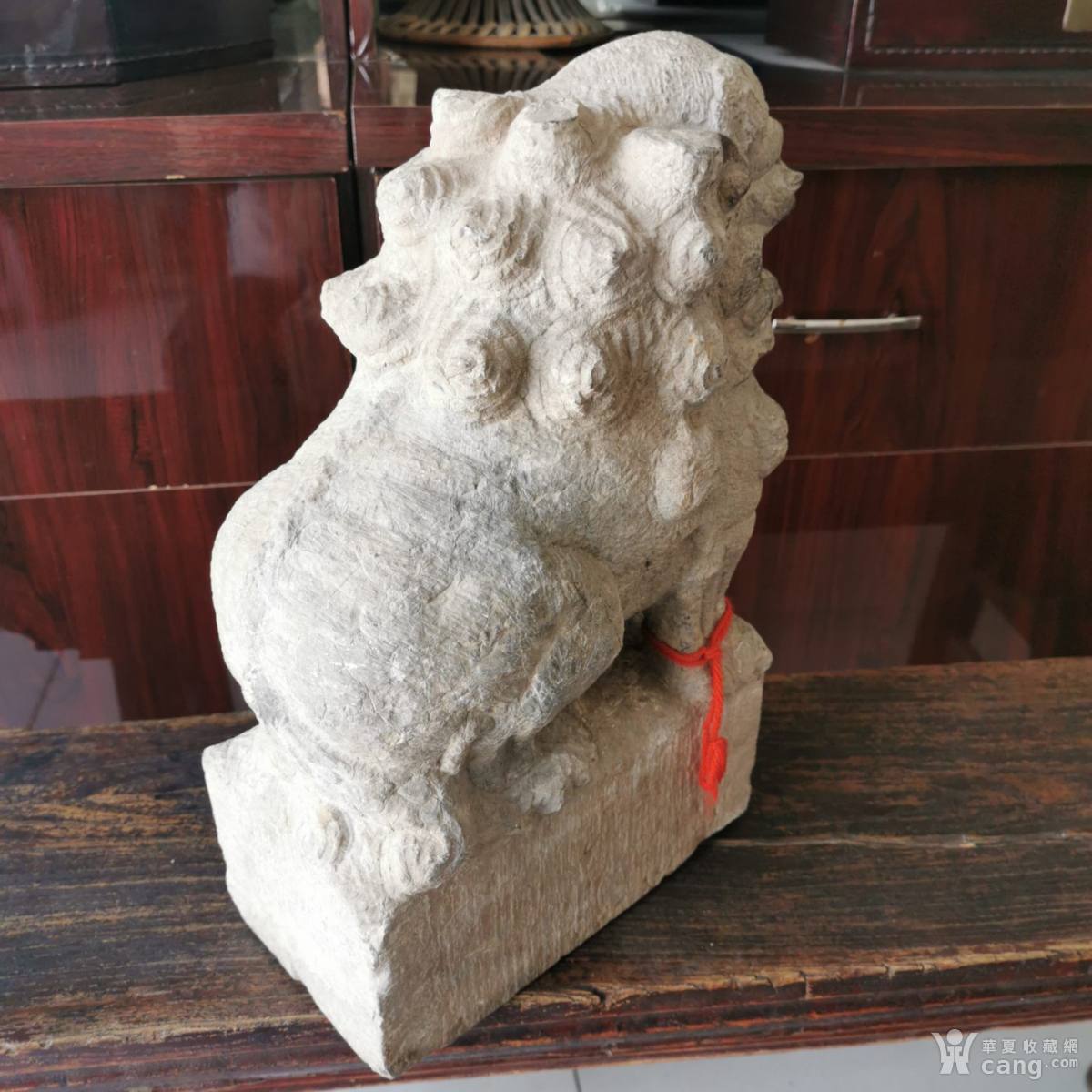 清代石狮子镇宅辟邪石雕狮子文房摆件青石狮子古玩老物件保真包老