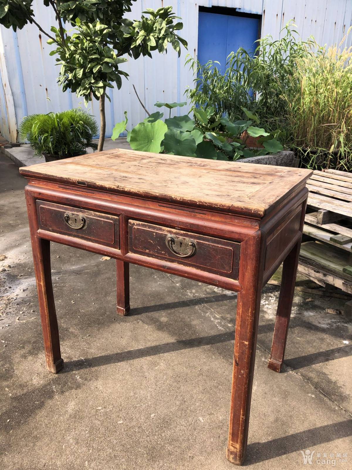 【晚清民国】江南特色老家具书桌半桌