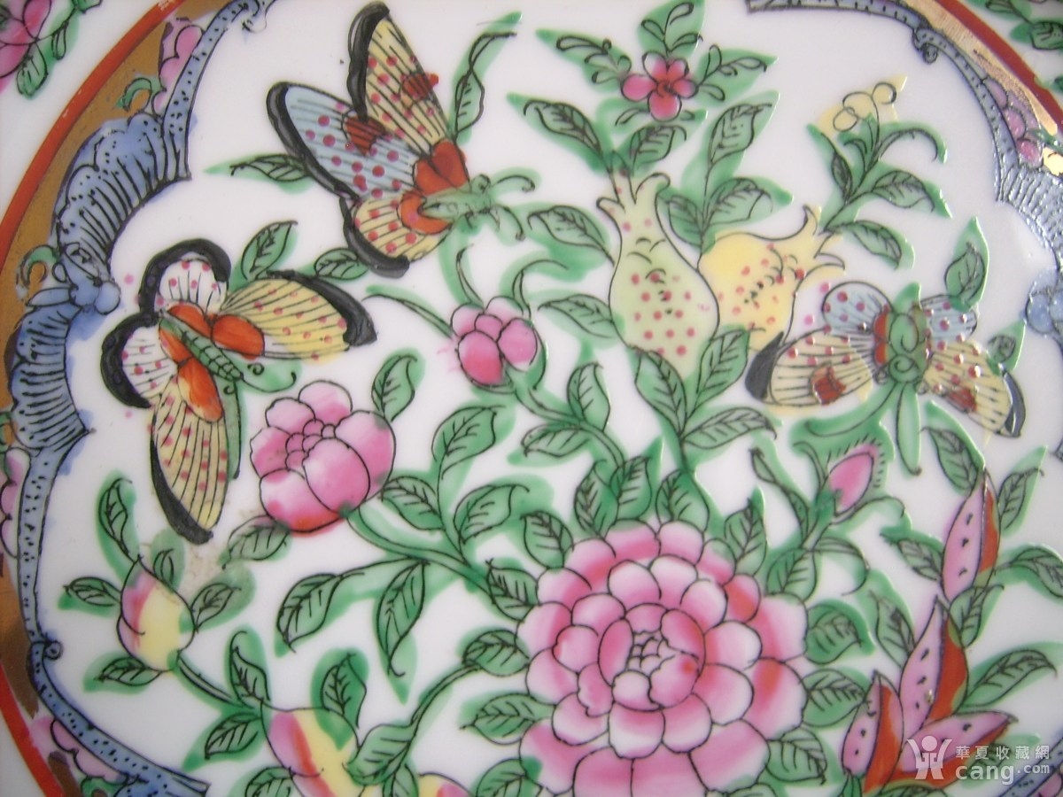 民国广彩回流蝶恋花大赏盘