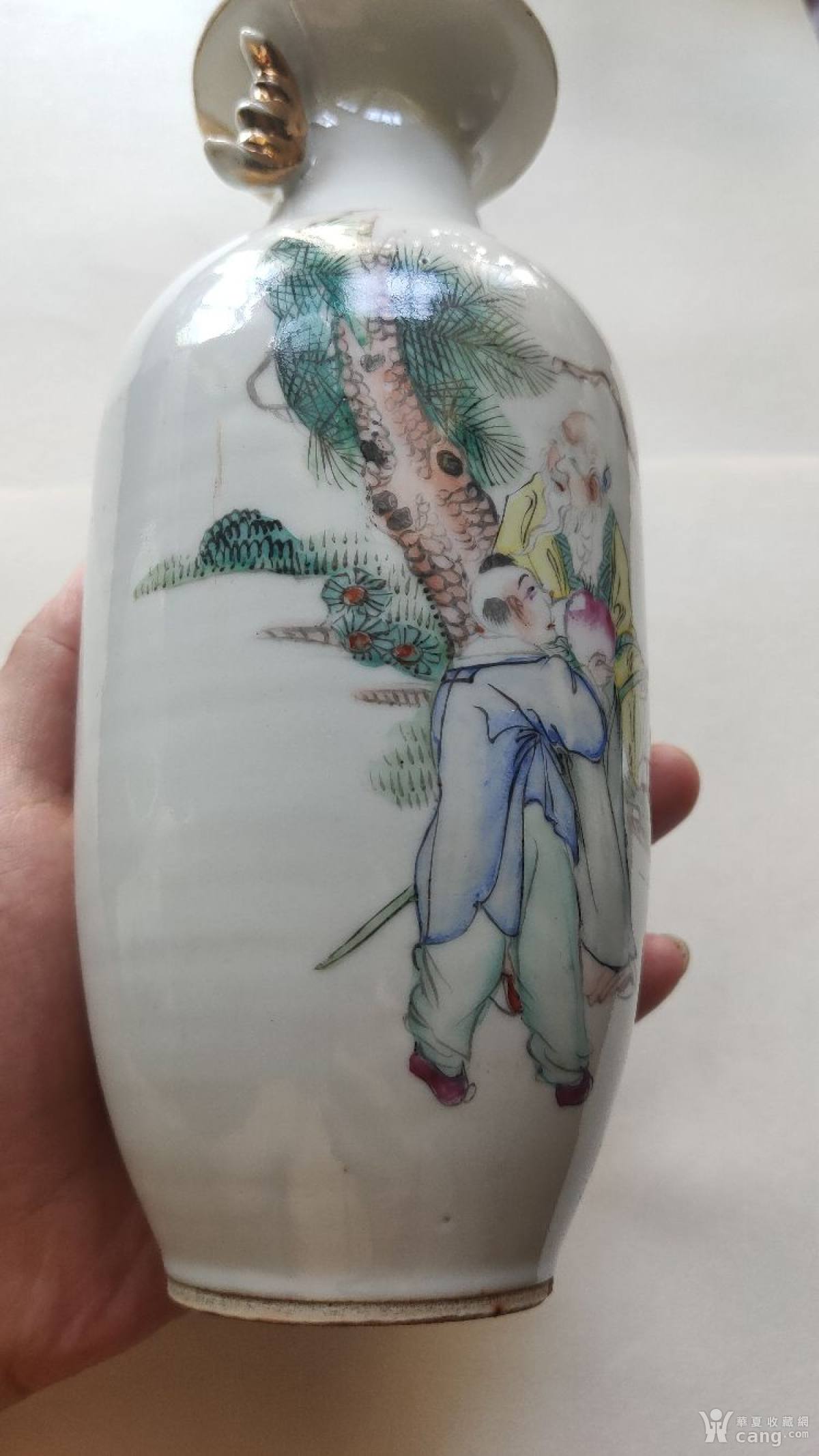 民国粉彩人物花瓶