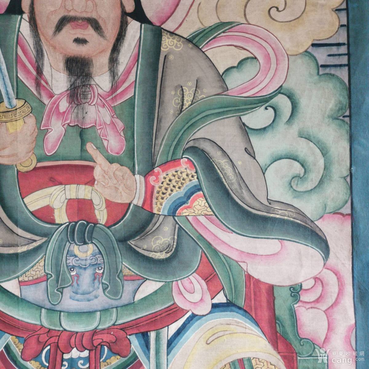 清代道教北极四圣之一真武大帝画像道教供奉神像挂画