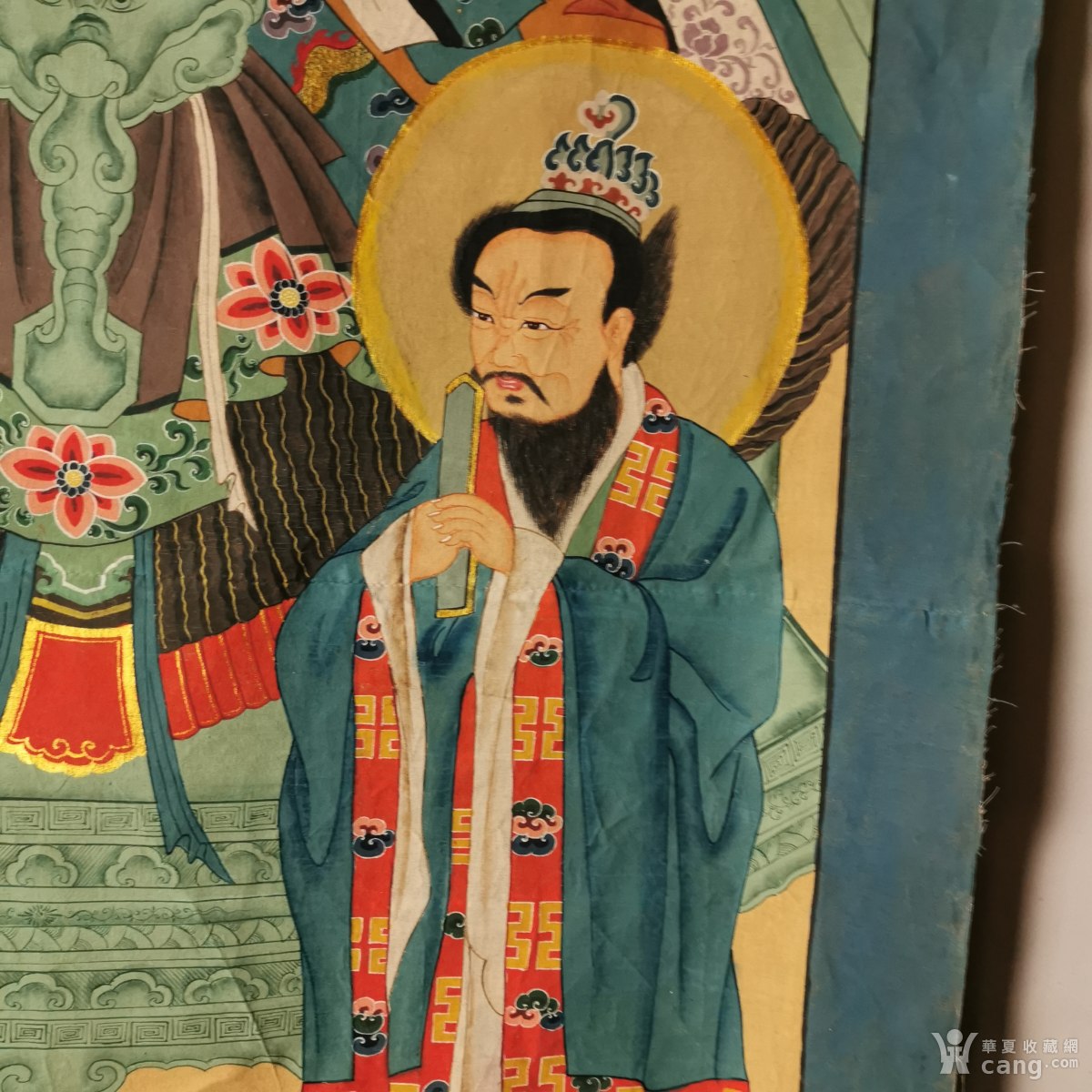 道教三清太上老君像供奉神像画像道教文化收藏品民俗博物馆水陆画