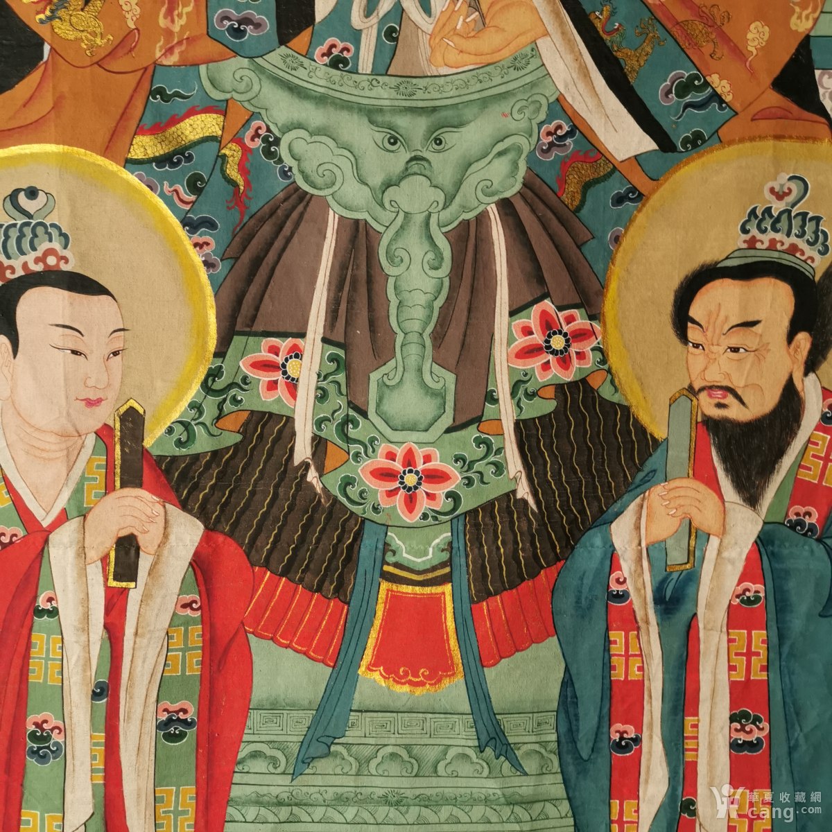 道教三清太上老君像供奉神像画像道教文化收藏品民俗博物馆水陆画